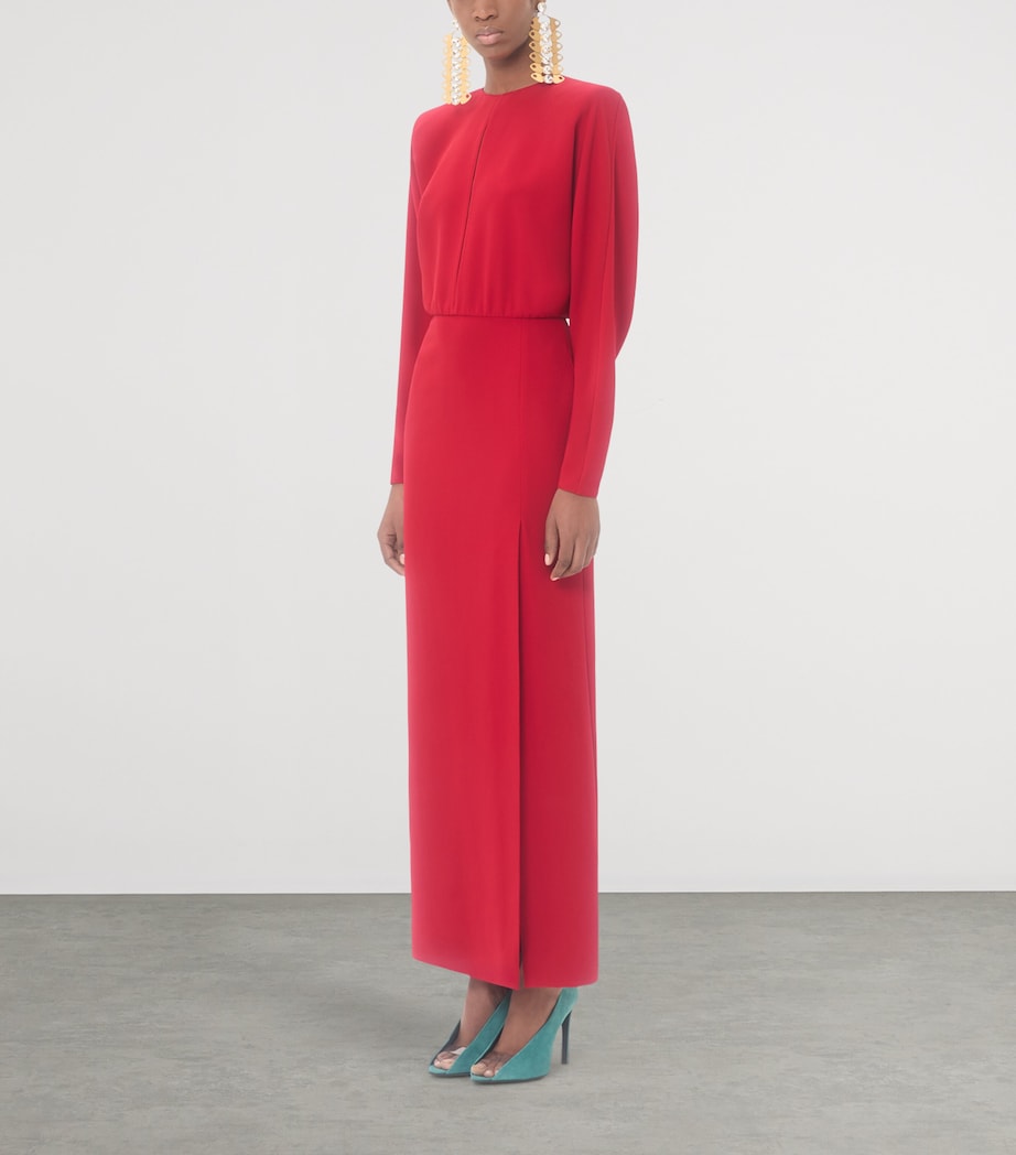 Valentino Womens Silk Slit Midi Dress Image 5