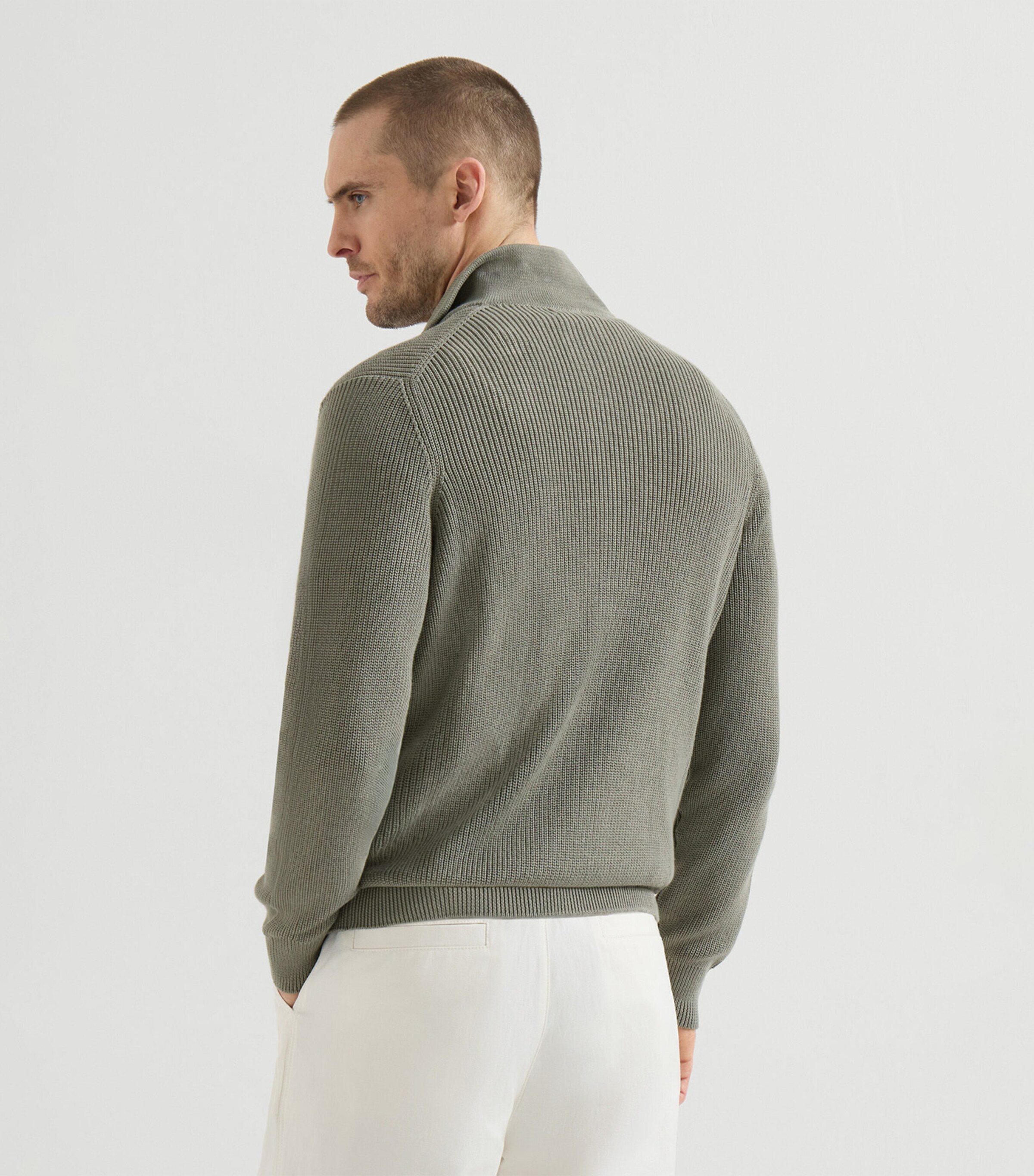 Brunello Cucinelli Mens Cotton Zip-Up Cardigan Image 3
