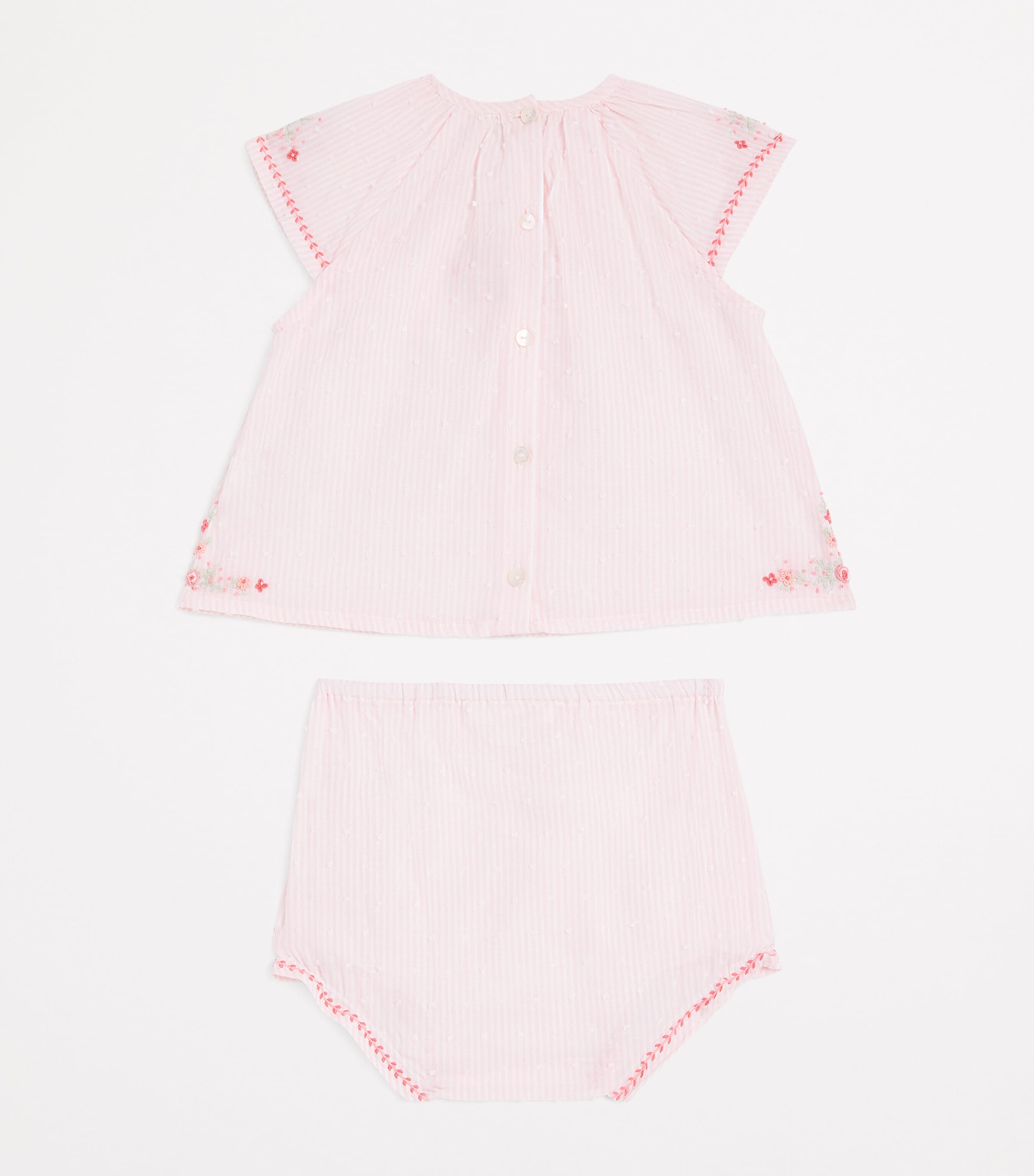 Tartine et Chocolat Cotton Top and Bloomers Set (Newborn-2 Years) Rose Pï¿½le Image 2