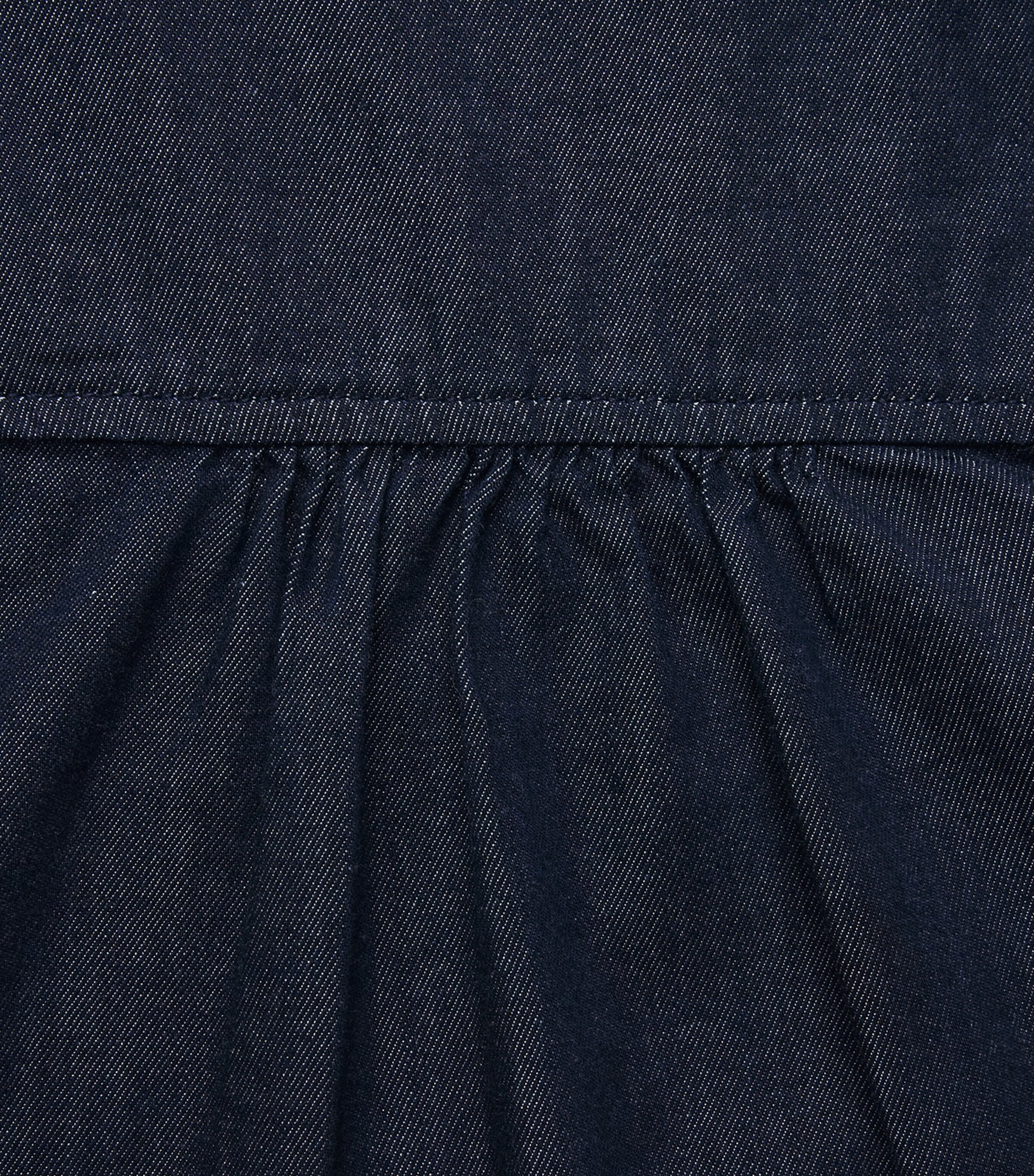 FRAME Womens Denim The Off Duty Popover Blouse Rinse Image 6