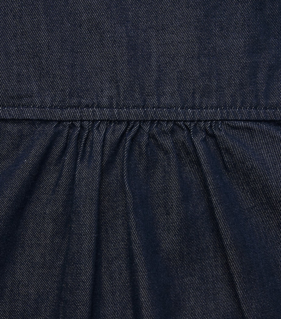 FRAME Womens Denim The Off Duty Popover Blouse Rinse Image 6