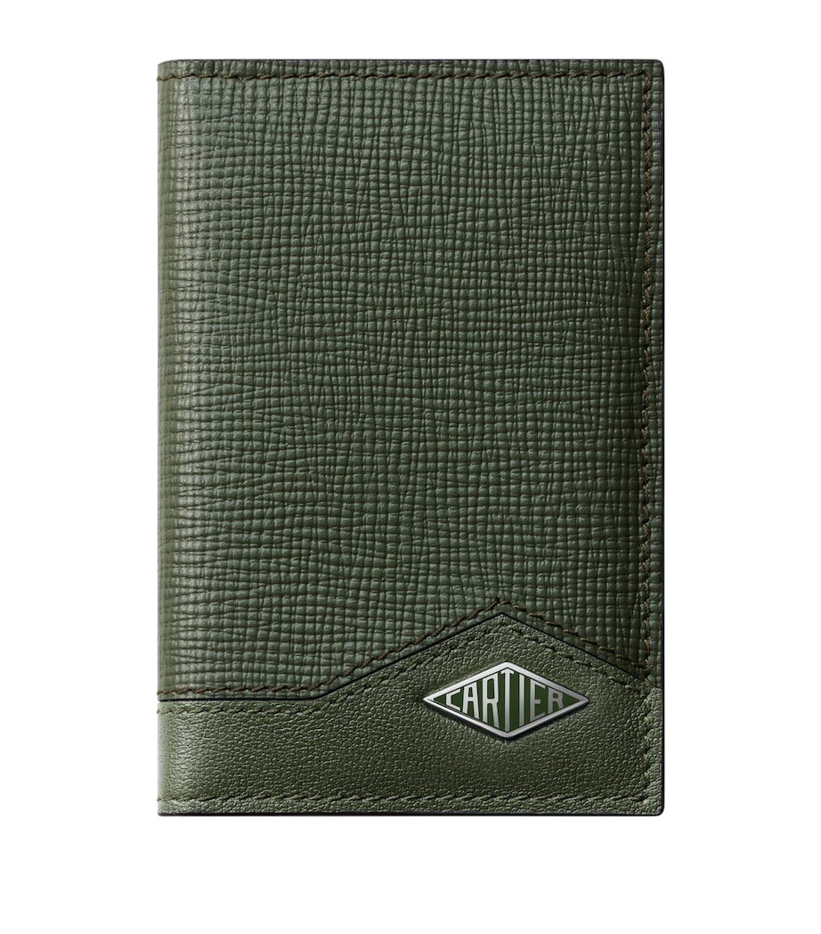 Cartier Leather Losange Bifold Card Holder Green Image 1