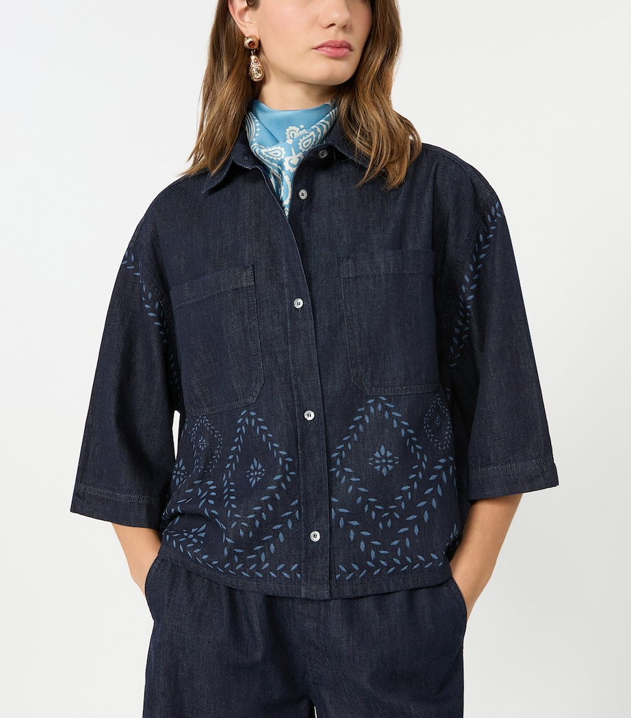 Weekend Max Mara Womens Alare Denim Shirt Navy Image 4