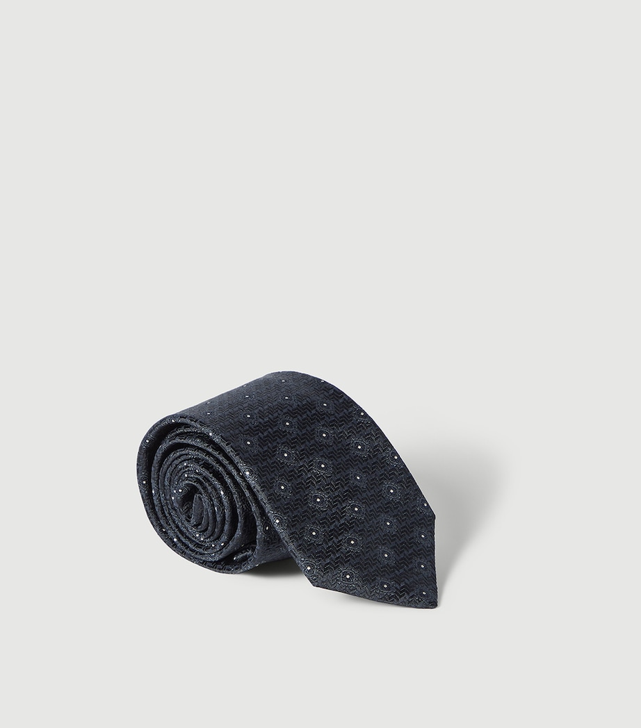 Brunello Cucinelli Silk Geometric Tie Image 3
