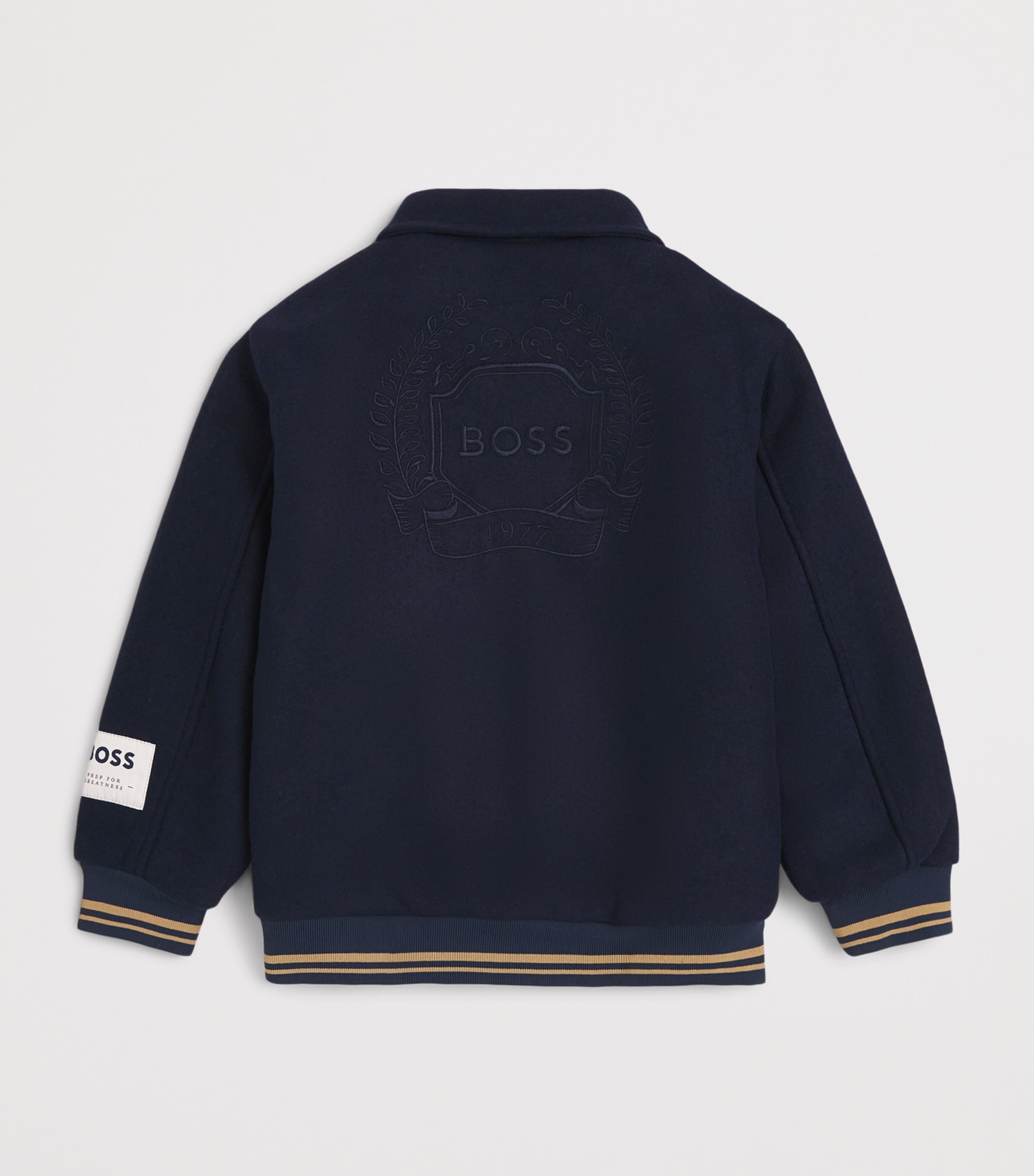 BOSS Kidswear Logo Embroidered Bomber Jacket (4-16 Years) Navy Image 2