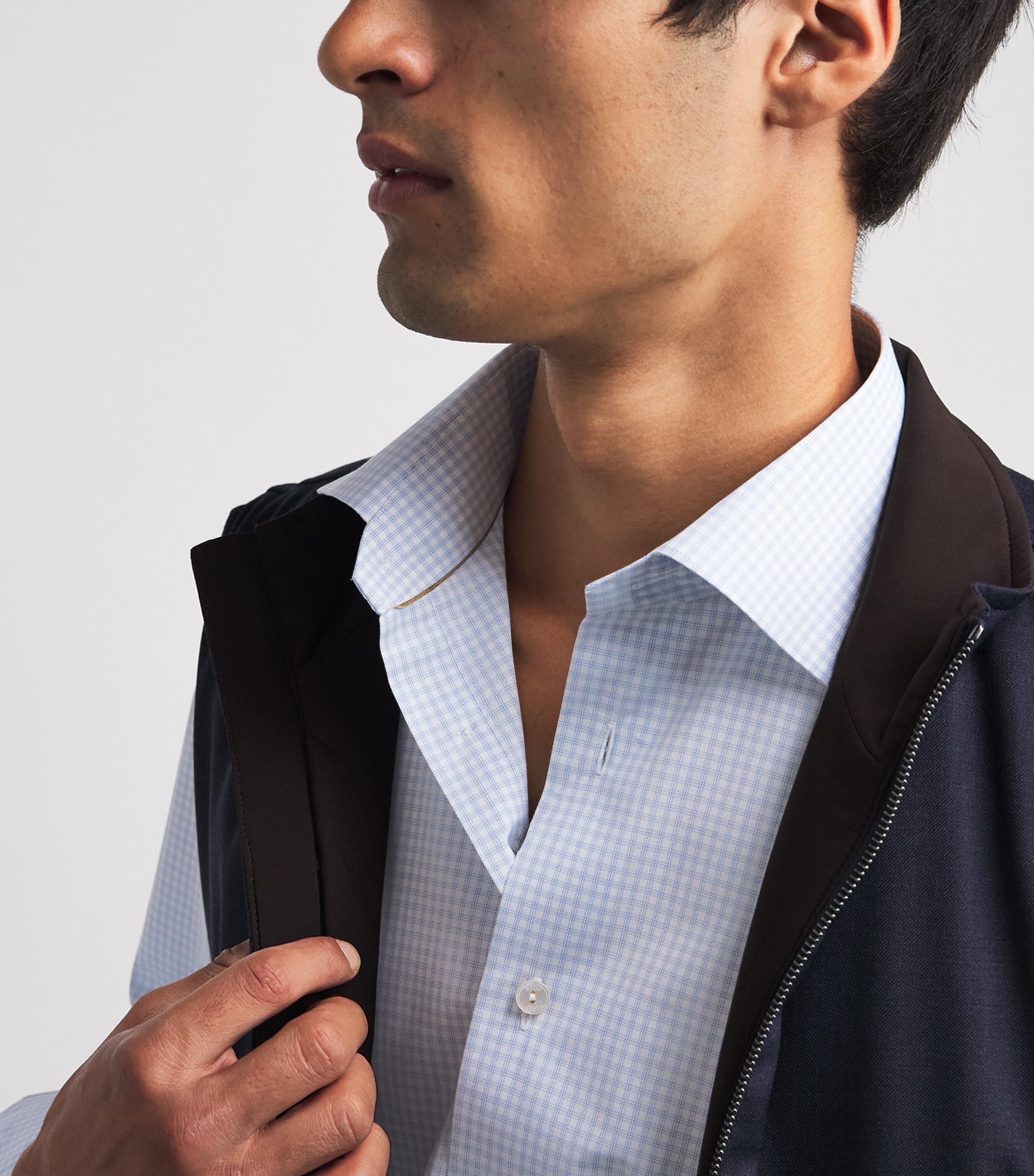 Eton Mens Cotton Slim Fit Shirt Light Blue Image 3