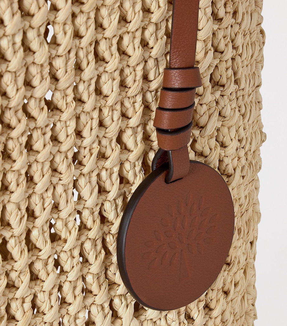 Mulberry Small Raffia Crochet Tote Bag Natural Image 5