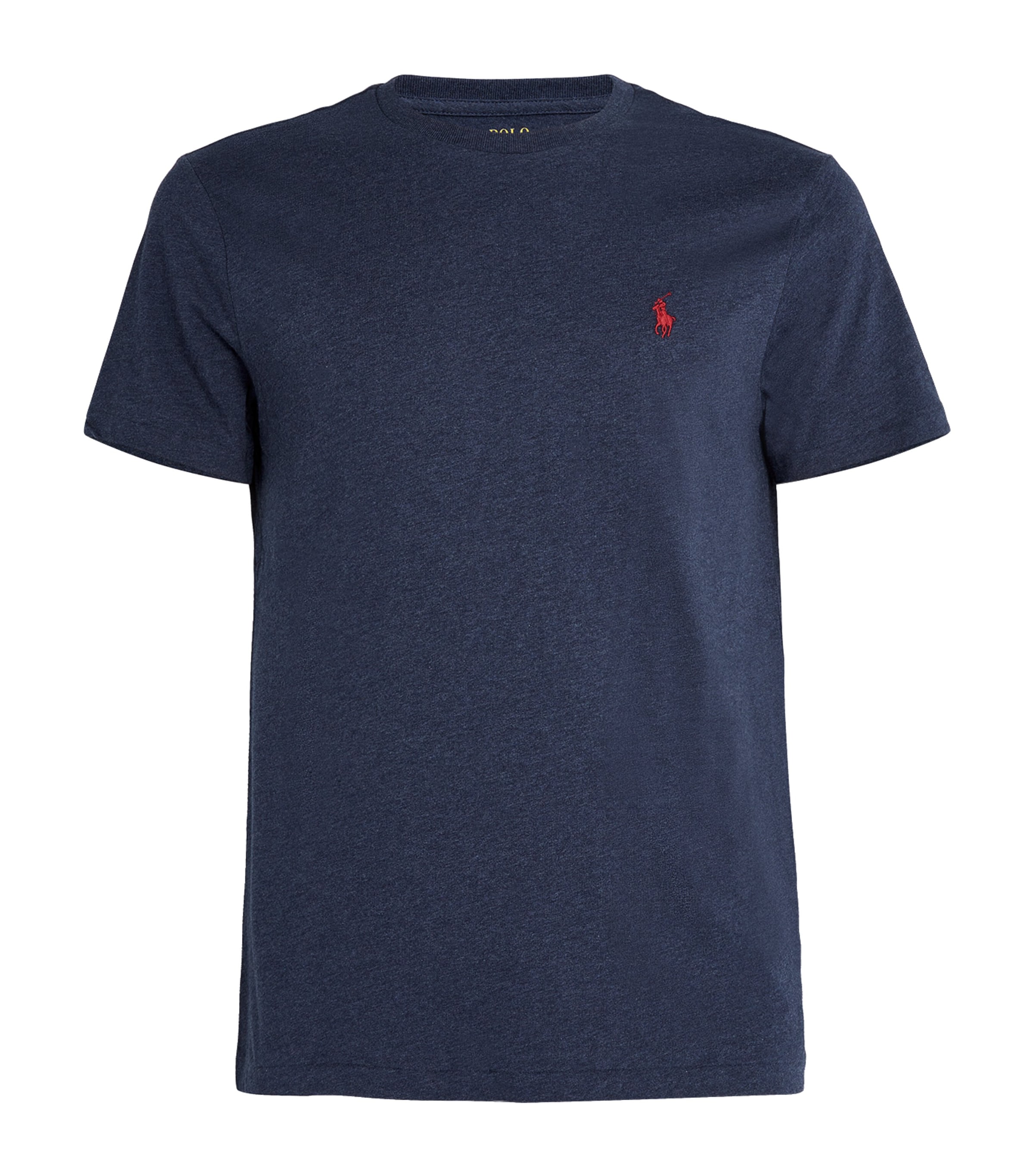 Polo Ralph Lauren Cotton Embroidered-logo T-shirt In Navy