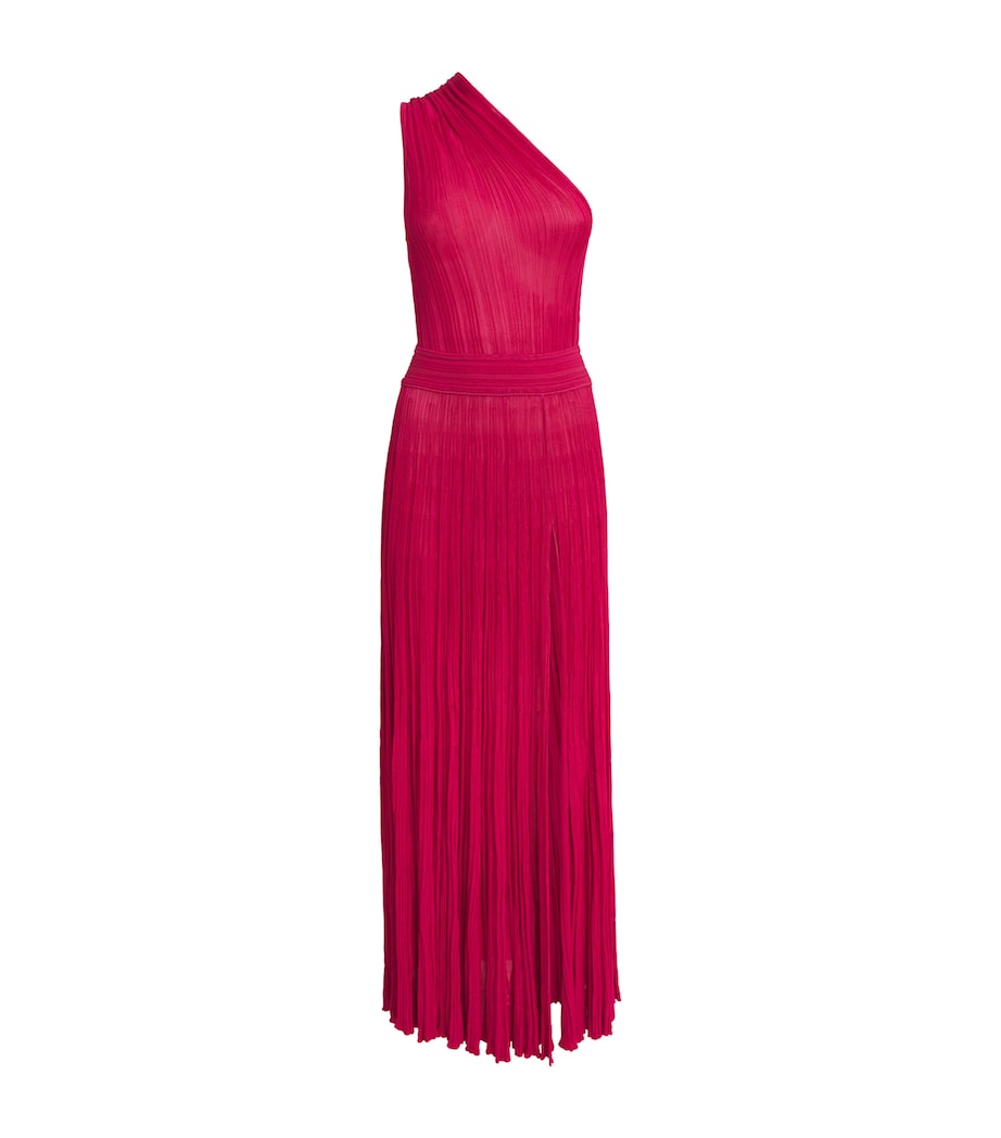 Knitted One-Shoulder Maxi Dress VAR 153 FUCHSIA Image 1