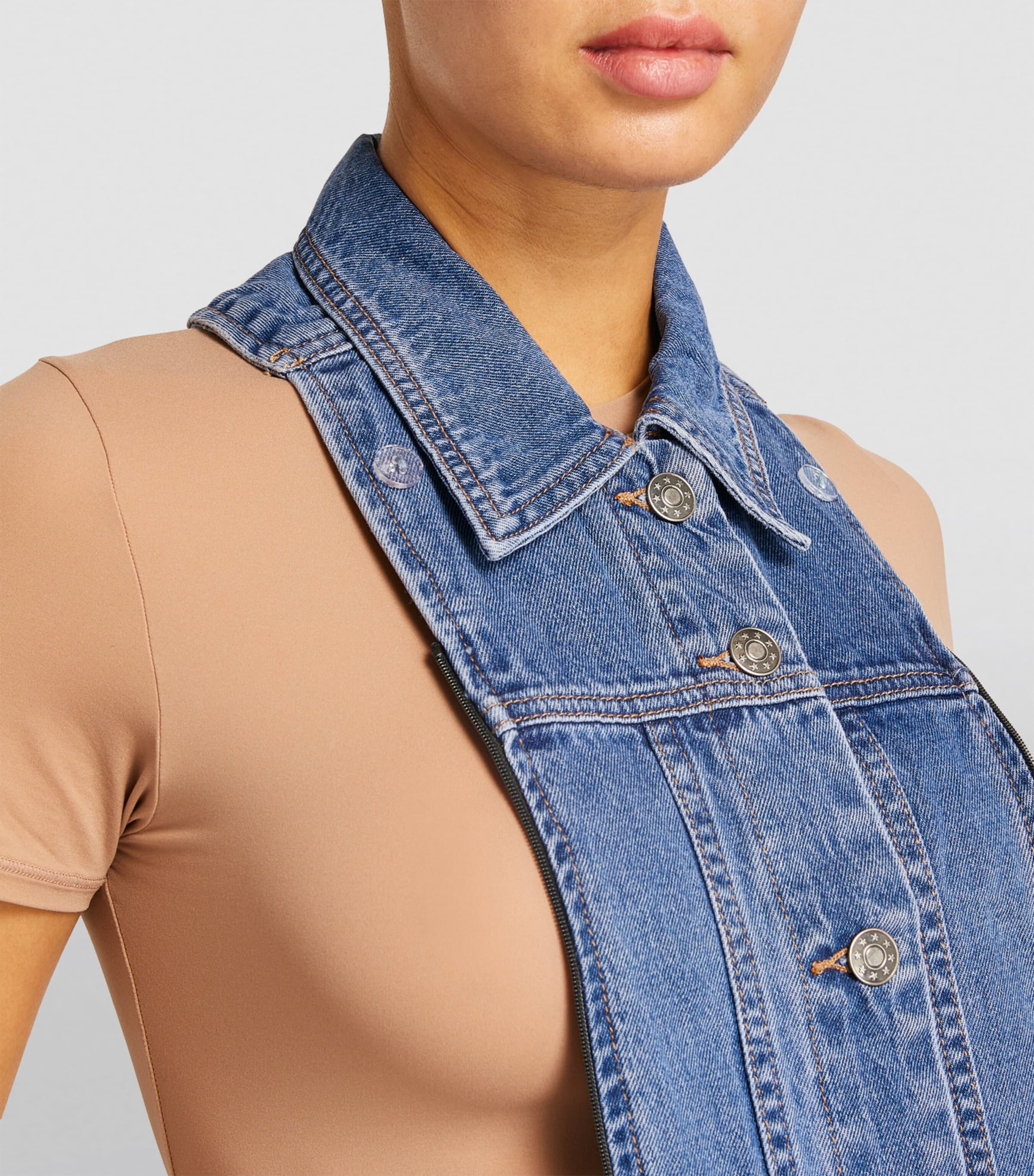 Veronica Beard Womens Denim Dickey Denim Blue Image 6