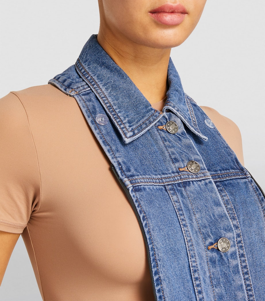 Veronica Beard Womens Denim Dickey Denim Blue Image 6