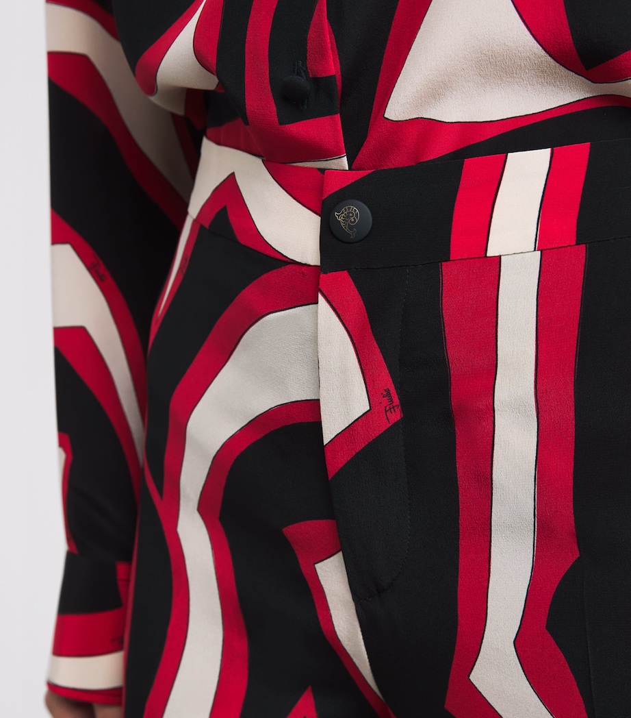 Silk Labirinto Print Trousers 051/GOLD RED Image 5