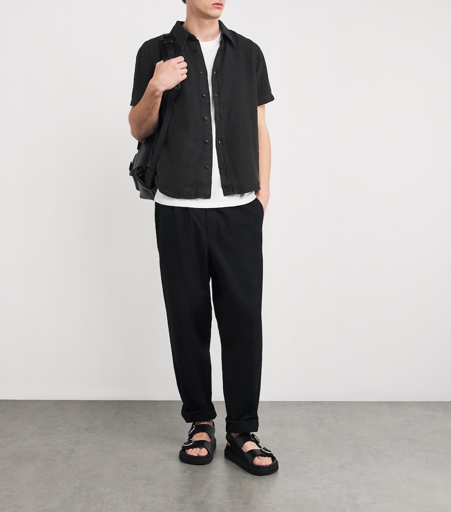 Linen Cairo Shirt WASHED BLACK Image 2