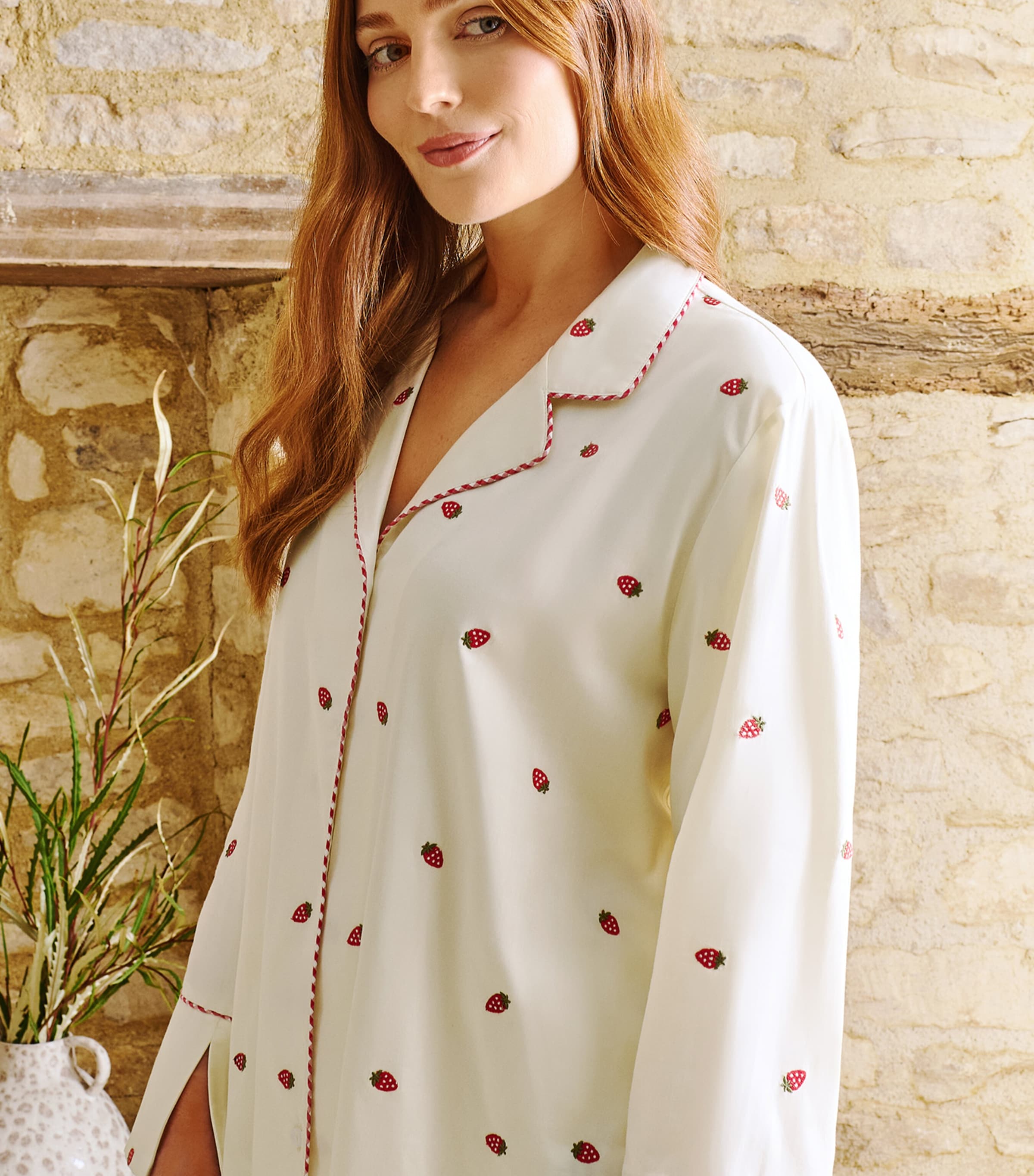 Christy x Wimbledon Strawberry Pyjama Set (Small) White Image 5