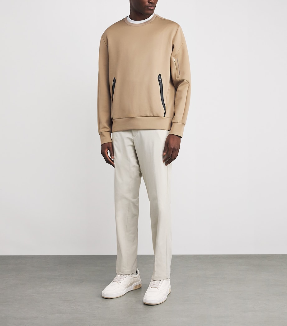 Fleece Crew-Neck Sweater CLASSIC KHAKI Image 2