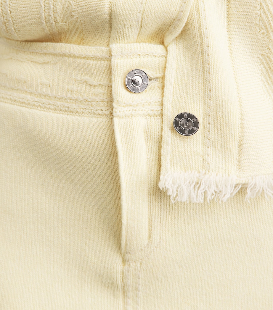 Barrie Womens Cashmere-Cotton Denim Mini Skirt Butter Denim Image 3
