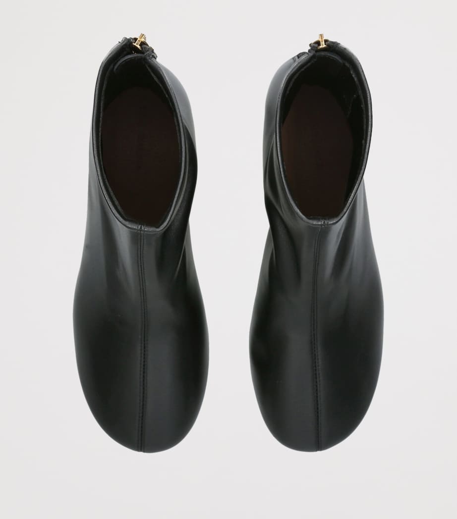 Leather Harlie Ankle Boots 55 BLACK Image 4