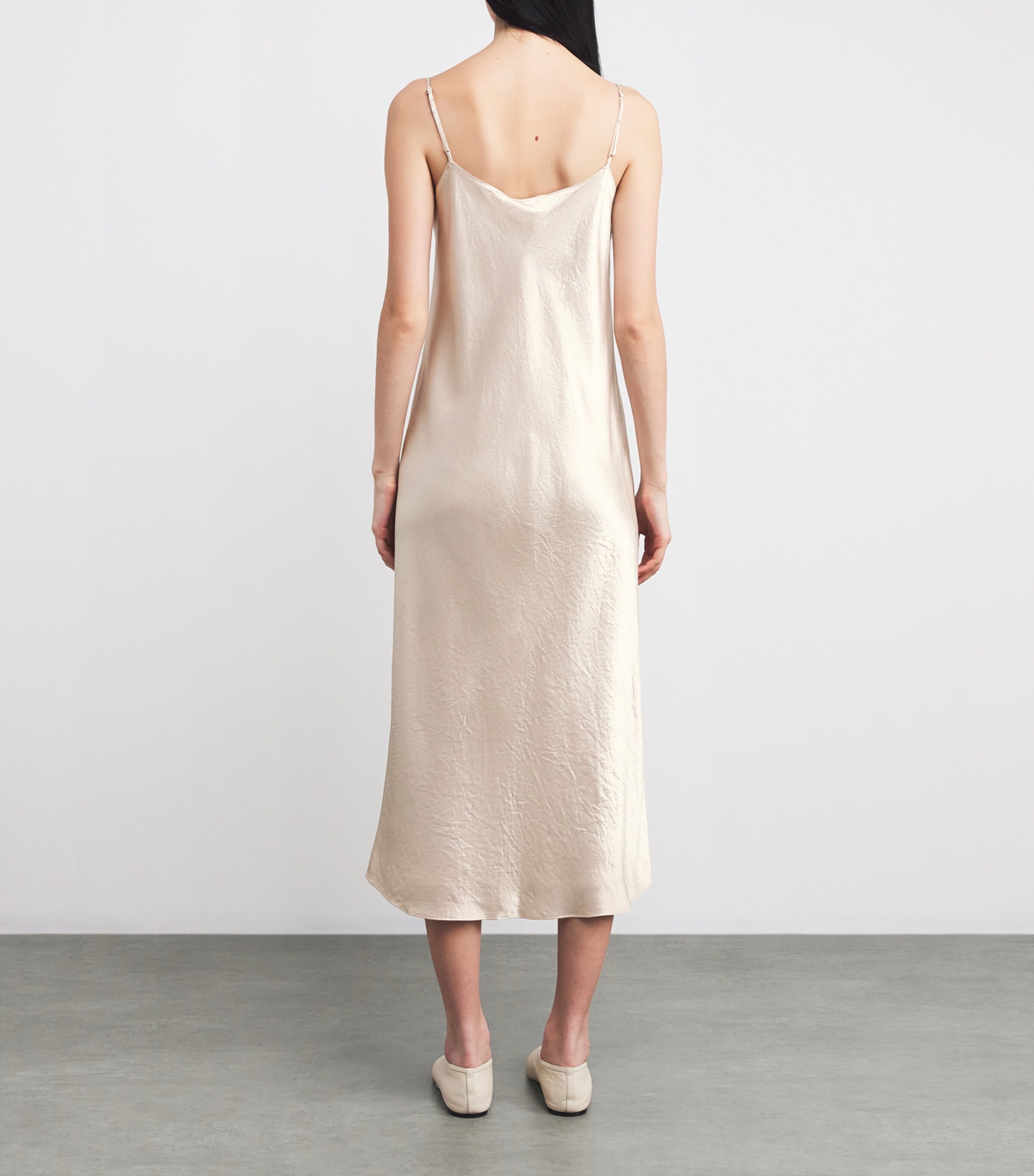 Sleeveless Slip Midi Dress 281CMG CHAMPAGNE Image 4