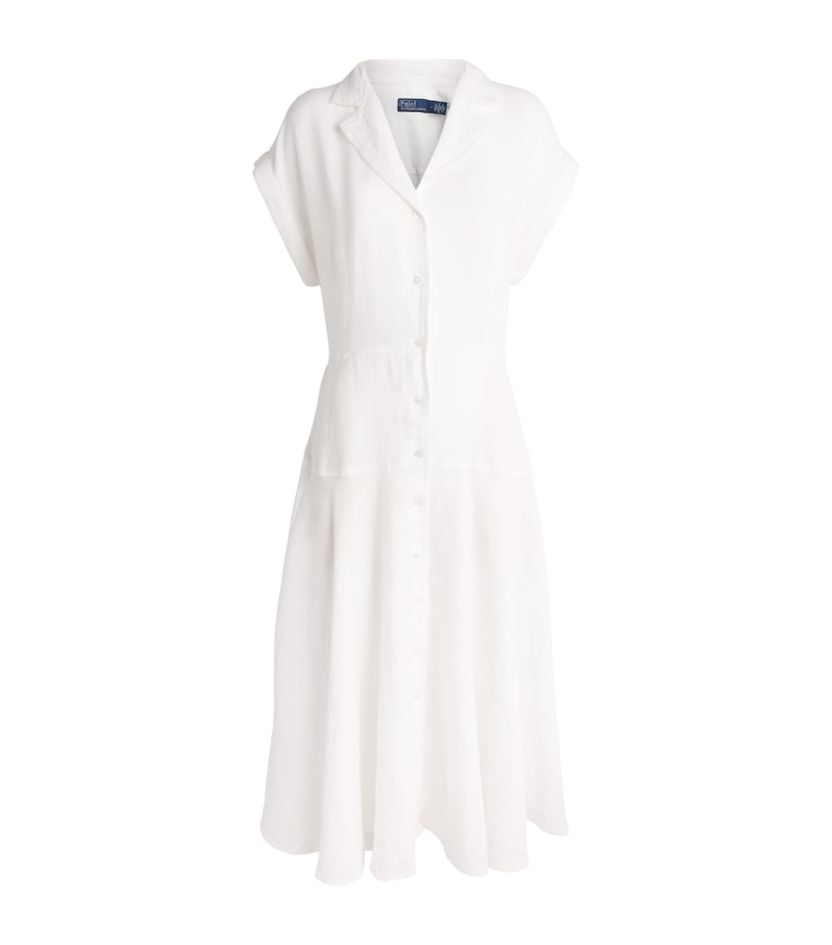 Polo Ralph Lauren Womens Linen Shirt Dress White Image 1