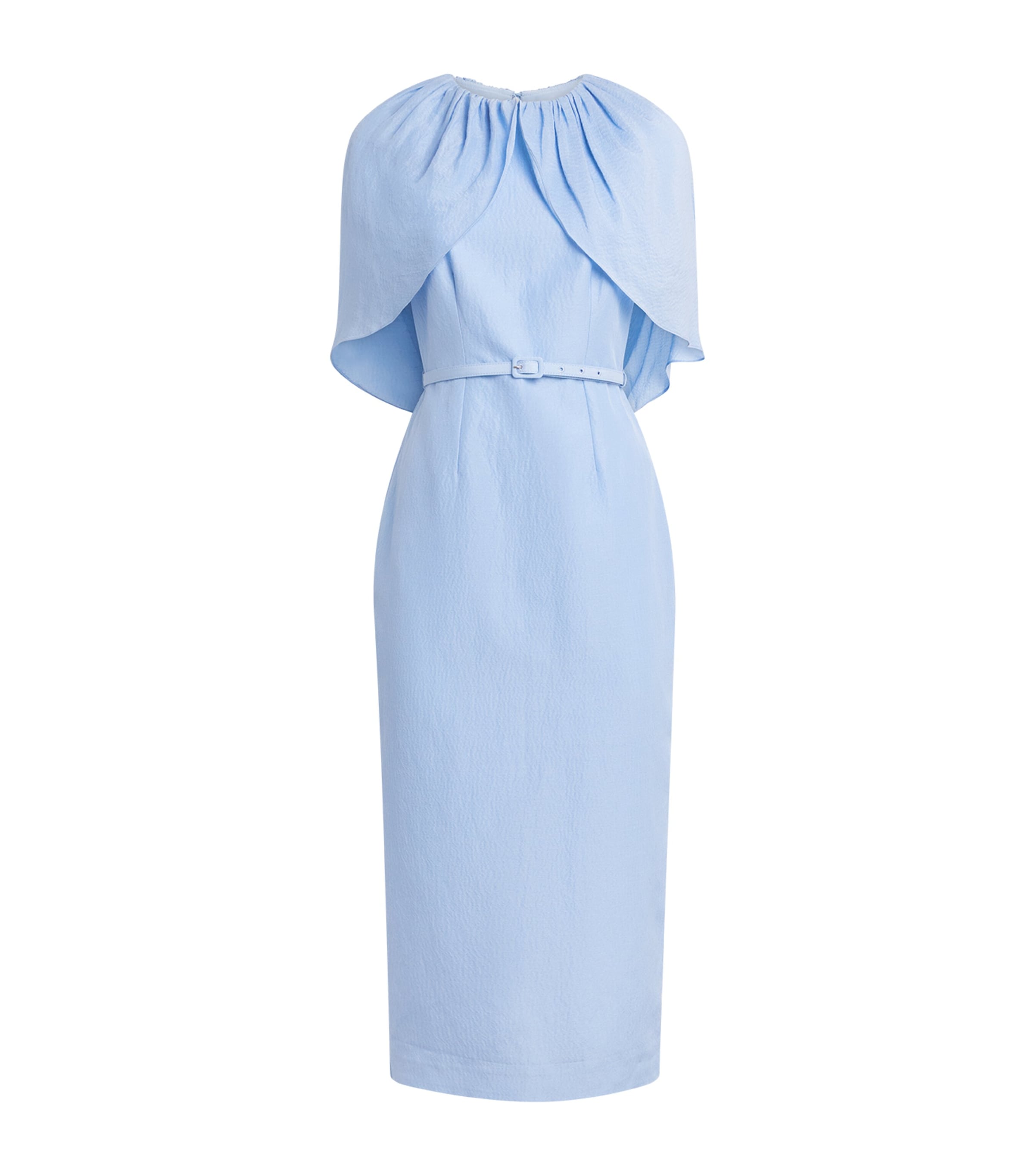 Roland Mouret Womens Cape-Detail Midi Dress Blue Image 1