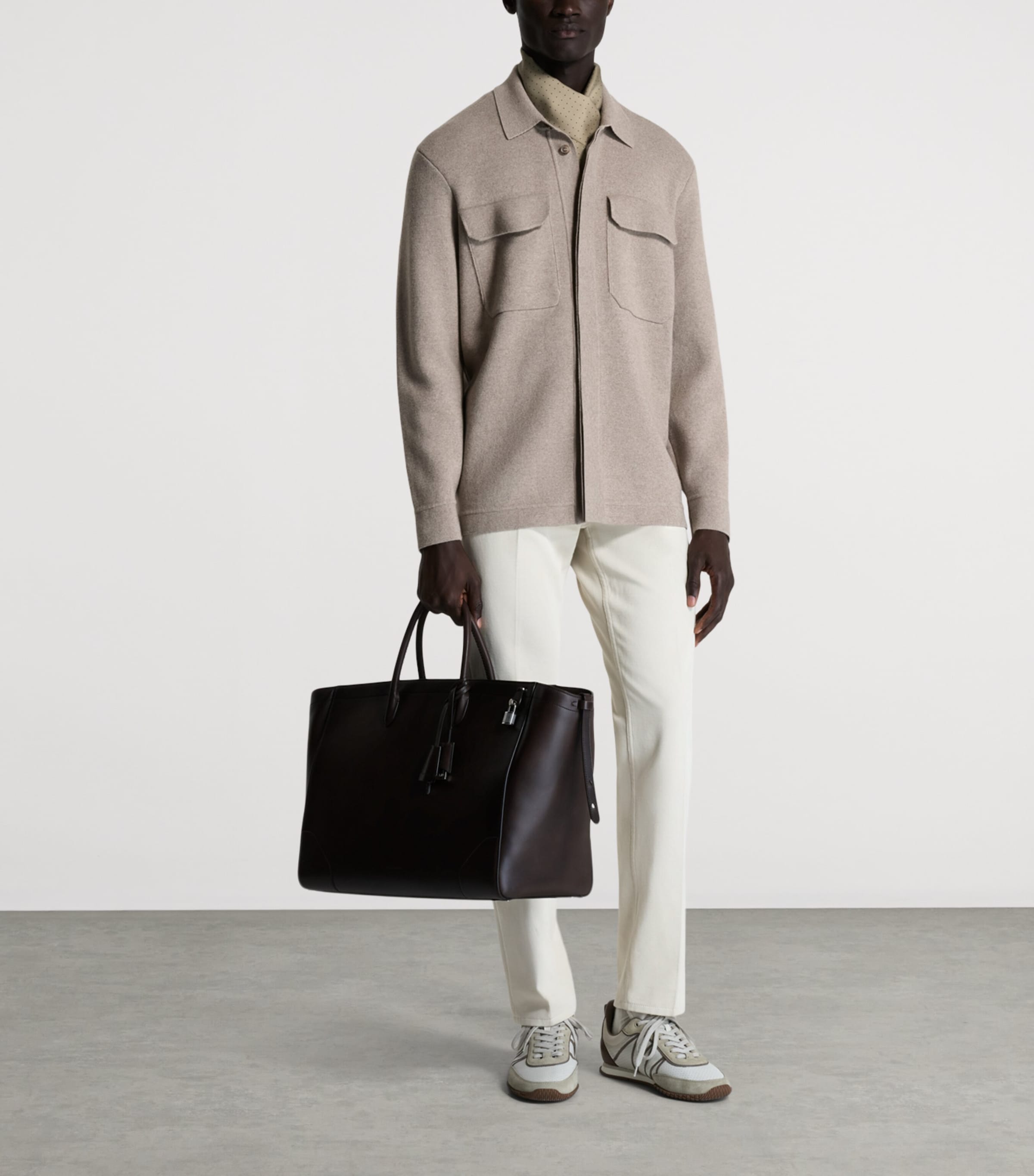 Cotton-Cashmere Shacket 254MID NATURAL Image 2