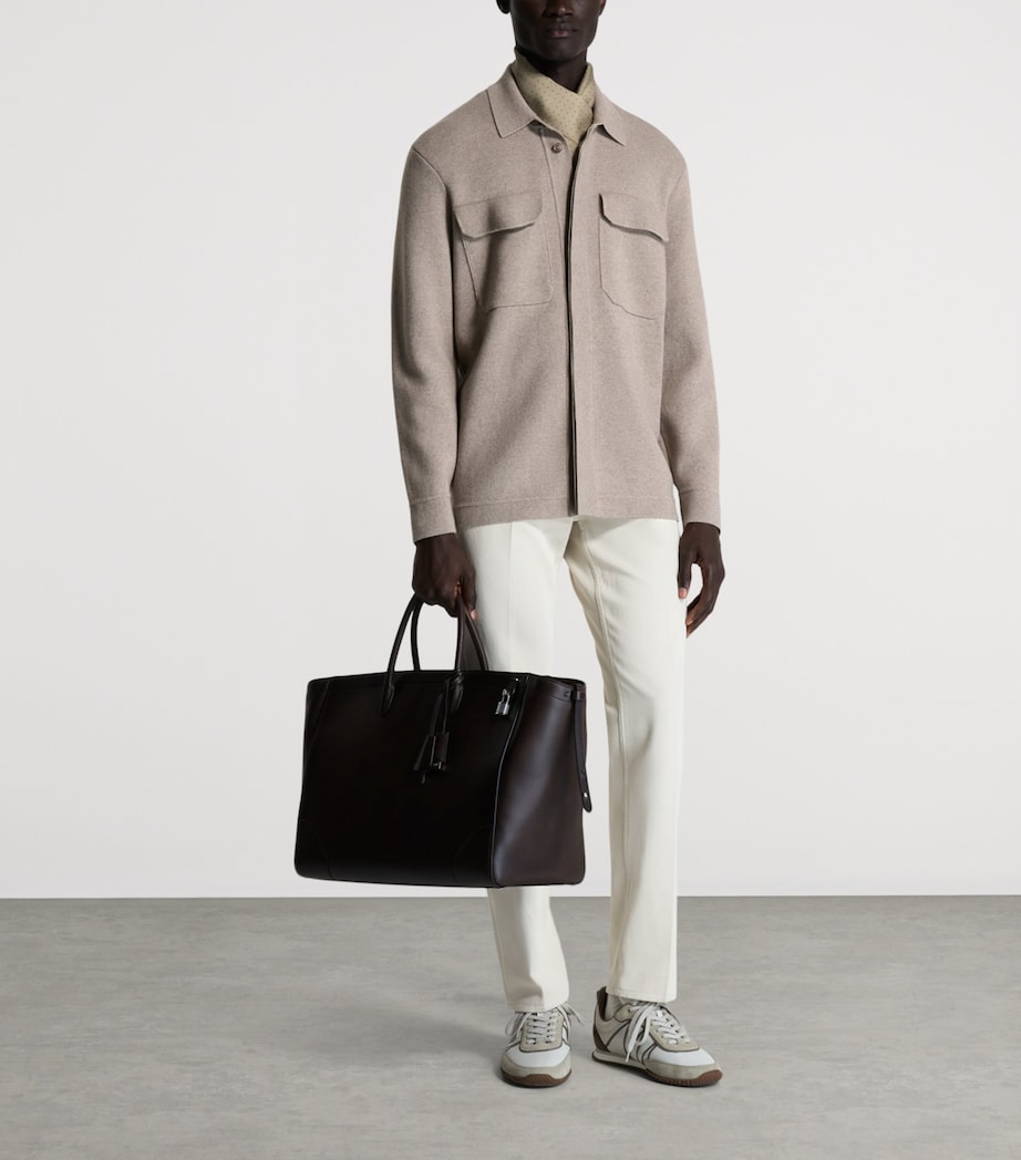 Cotton-Cashmere Shacket 254MID NATURAL Image 2