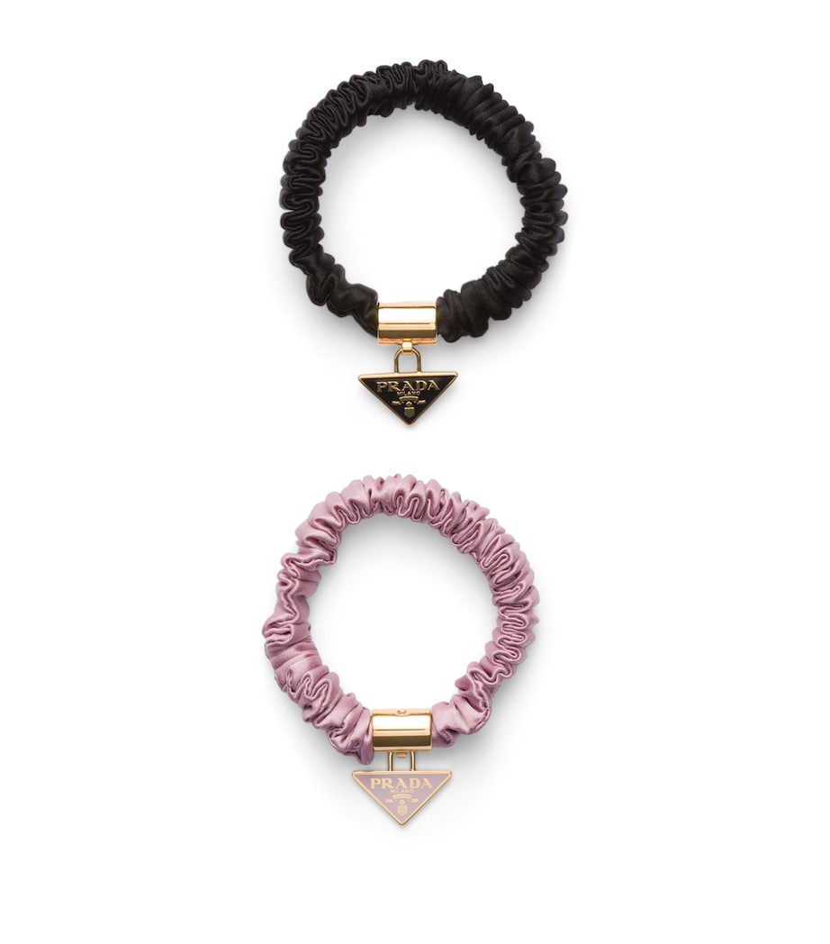 Prada Silk Logo Hair Ties (Set of 2) Image 1
