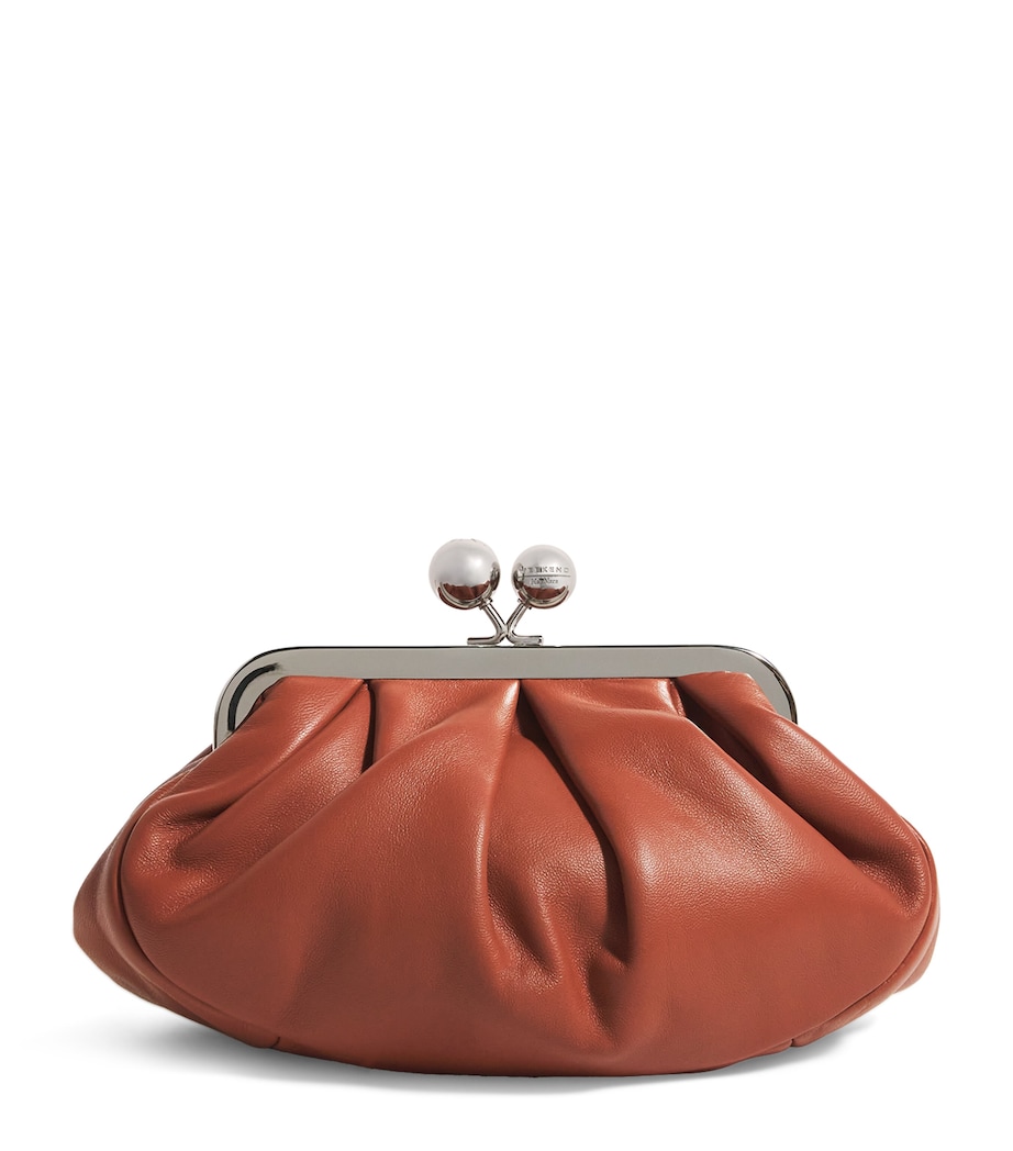Small Leather Pasticcino Clutch Bag RUST Image 1