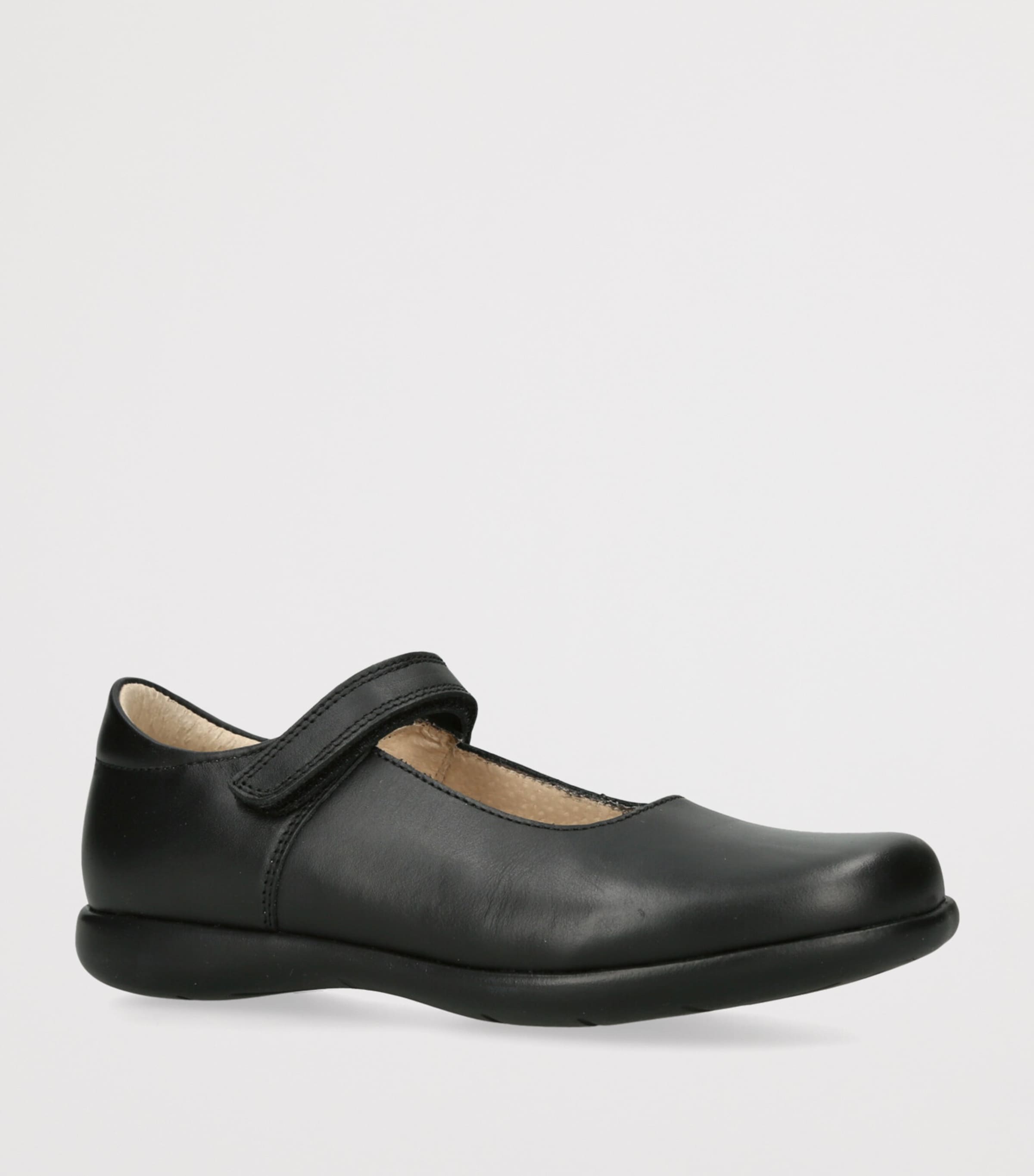 Leather Emily School Shoes BLACK Image 3