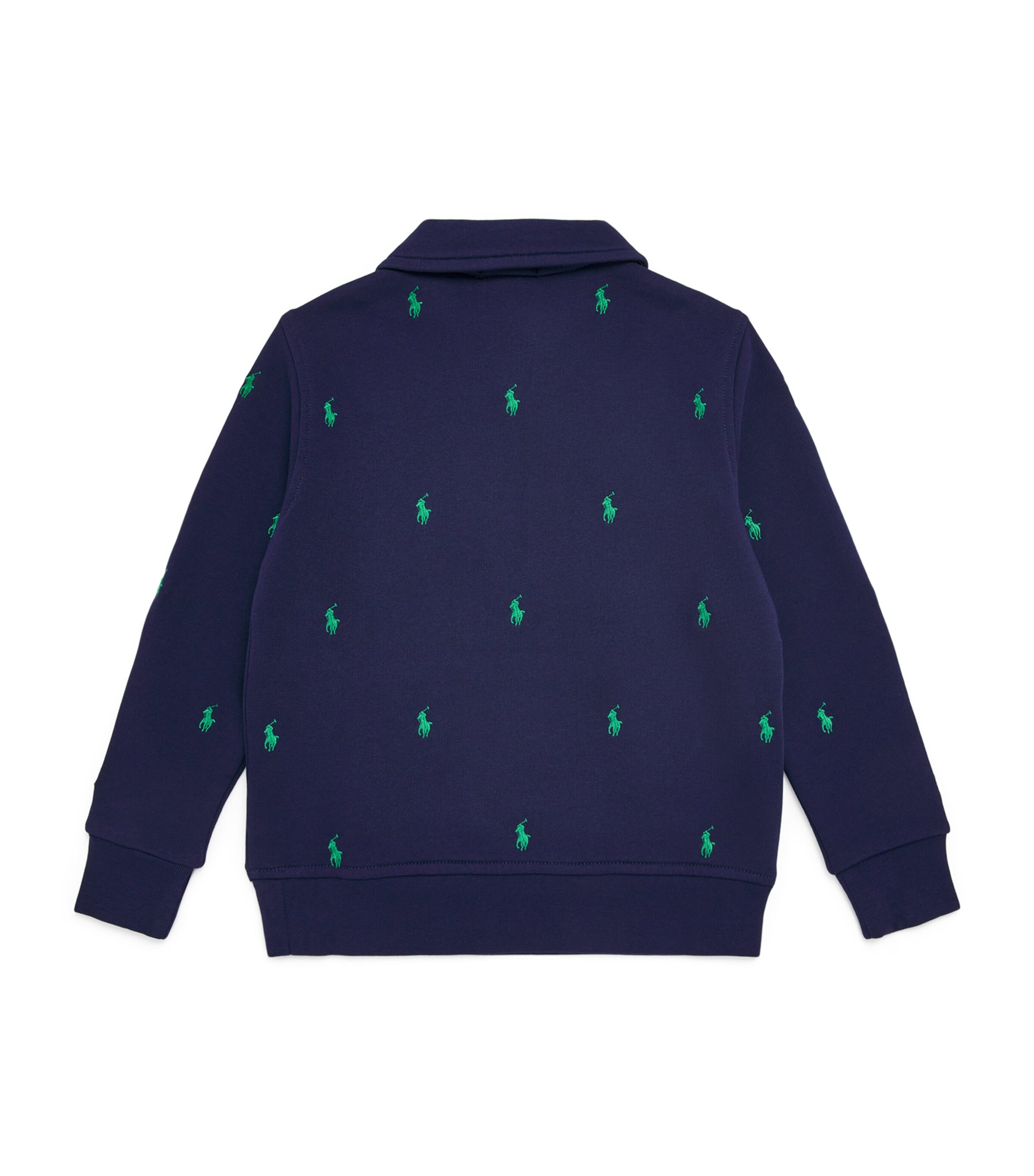 Ralph Lauren Kids Cotton Quarter-Zip Sweatshirt (2-7 Years) Navy Image 2