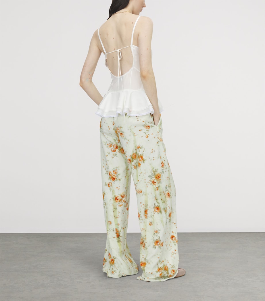 McQueen Womens Silk Peplum Cami Top Image 3