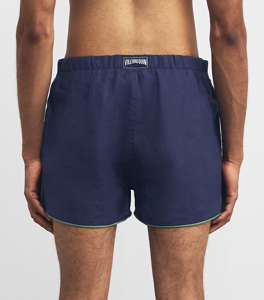 Linen Maurice Swim Shorts 390-NAVY Image 4