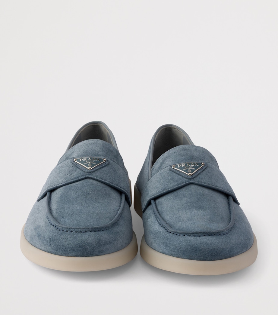 Prada Suede Loafers Blue Image 5