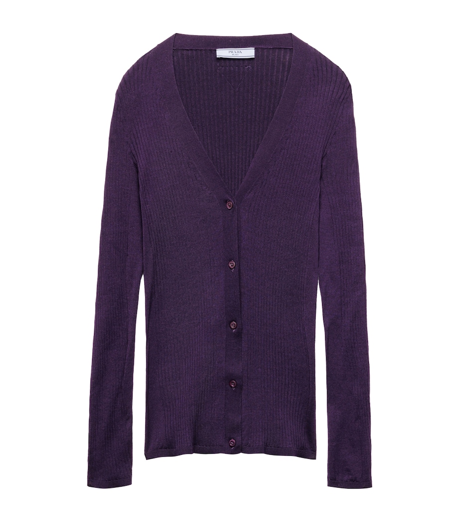 Cotton Slim-Fit Cardigan F0030 Image 1