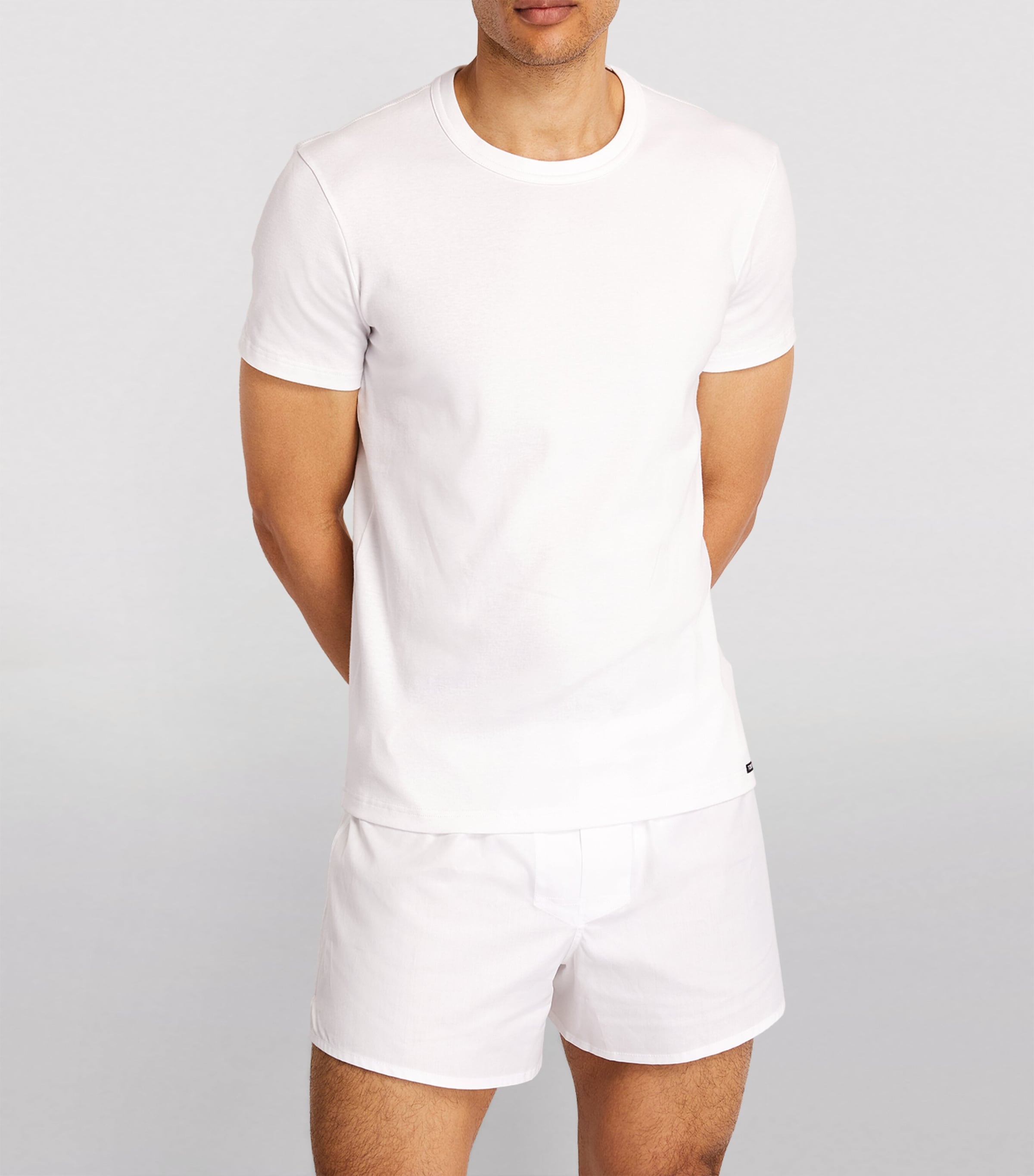 Stretch-Cotton T-Shirt 100 WHITE Image 6