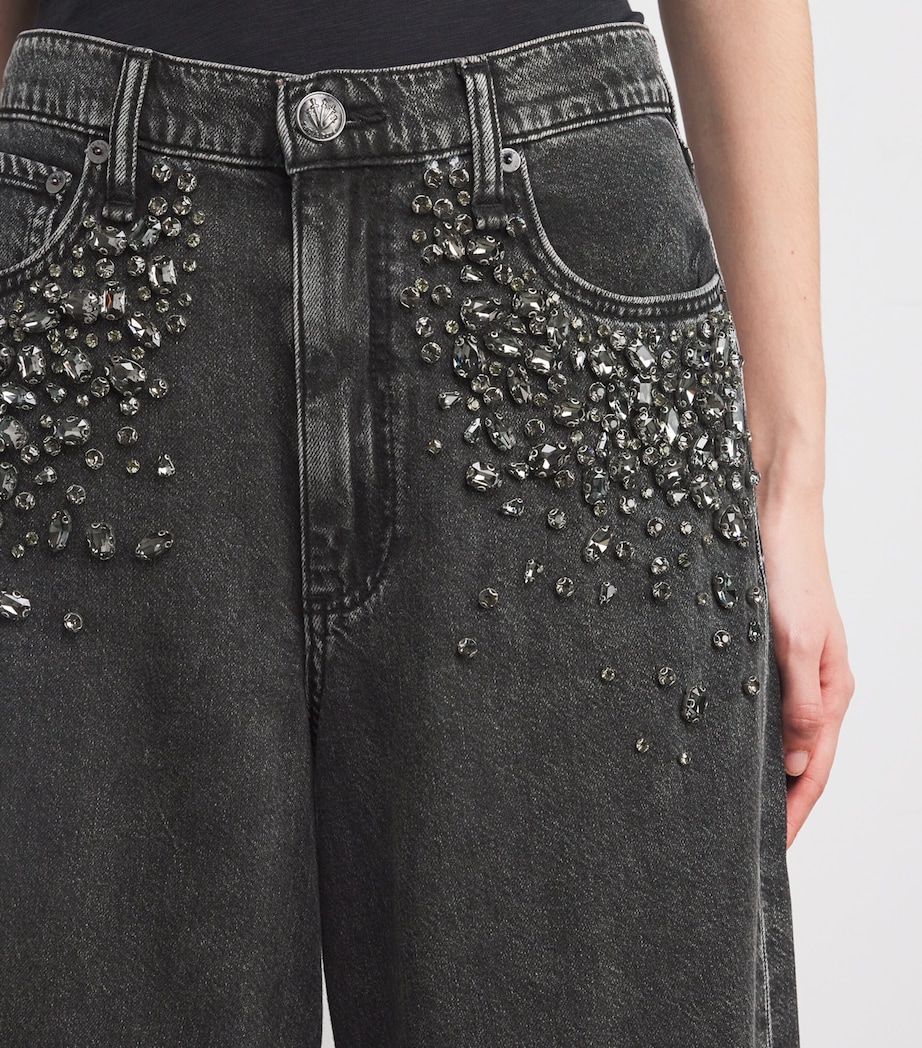 Embellished Sofie Wide-Leg Jeans ANJWL Image 6