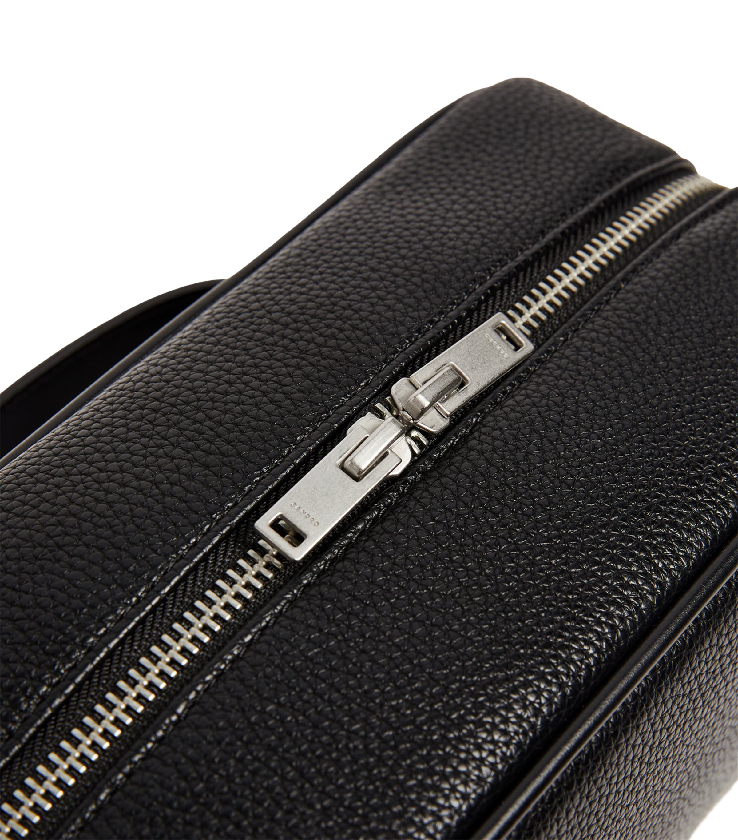 Grained Wash Bag BLACK Image 3