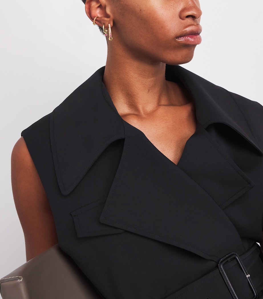 Mixed Gold and Sapphire Argo Demi Hoop Earrings MIXED GOLD Image 5