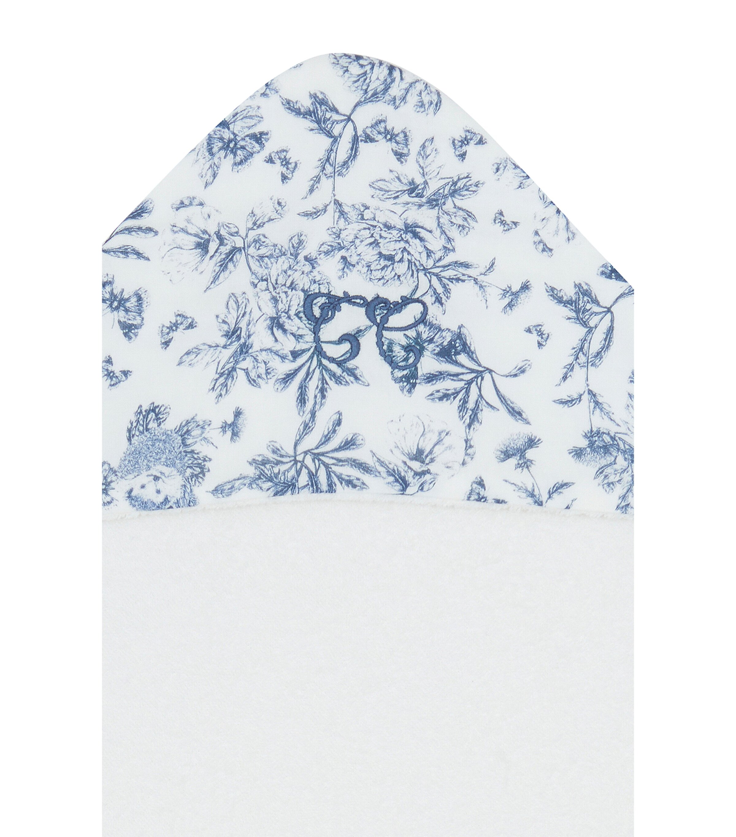 Cotton Toile de Jouy Bath Cape 04MARINE Image 3