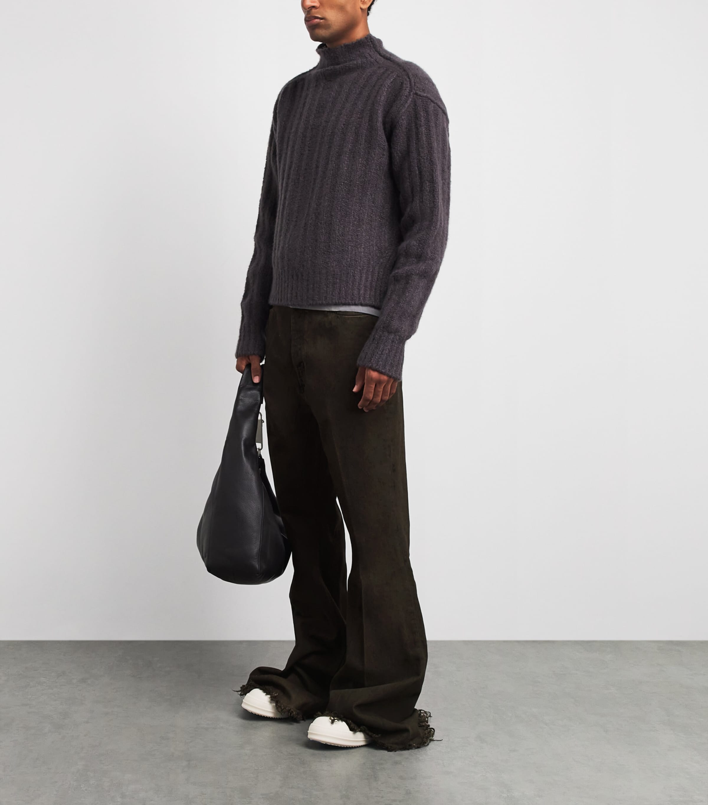 Rick Owens Mens Bolan Bootcut Jeans Dust Image 2
