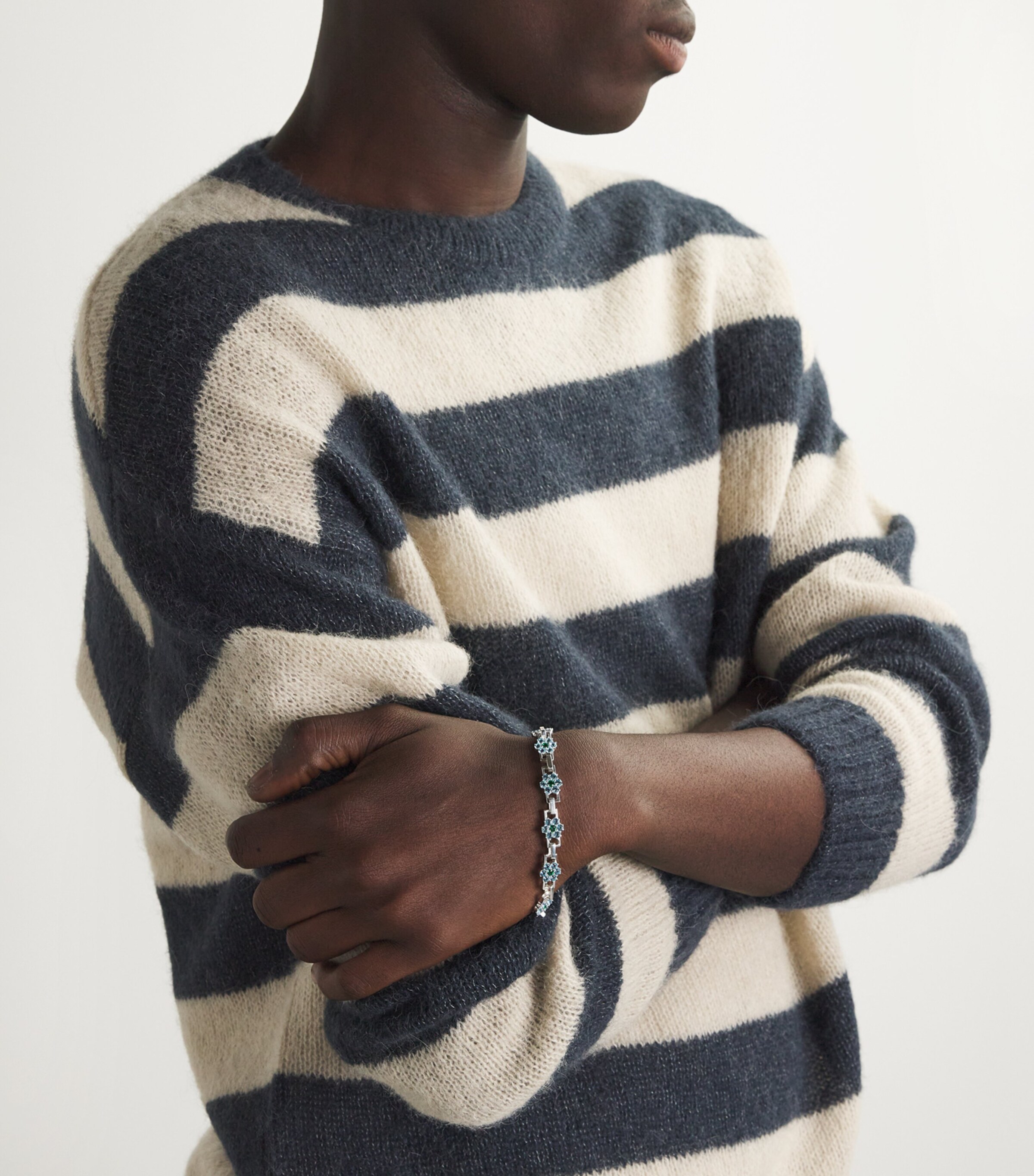 Sterling Silver Daisy Tennis Bracelet ST SLVR/TOPAZ Image 2