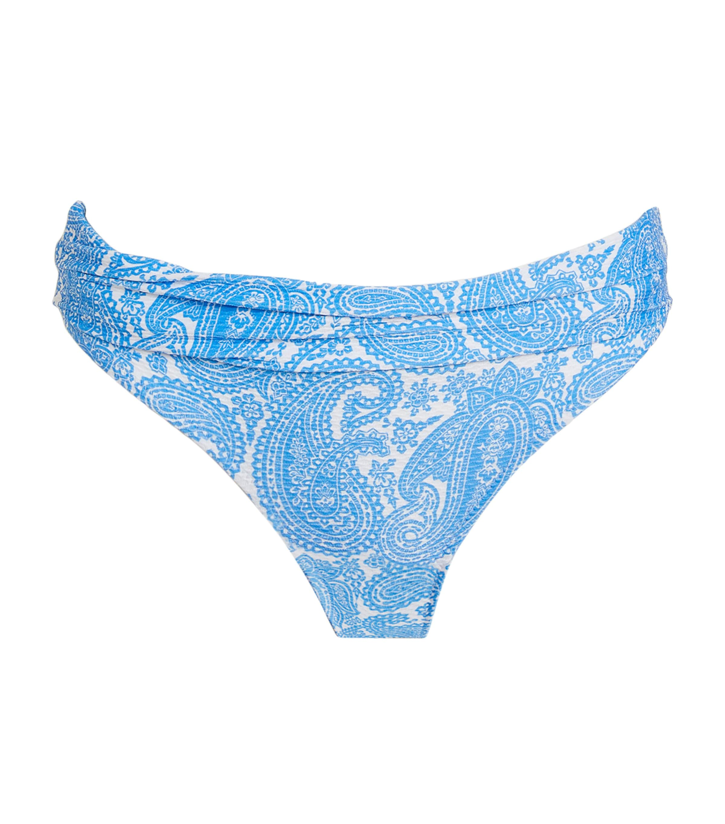 Heidi Klein Foldover Bikini Bottoms In Blue