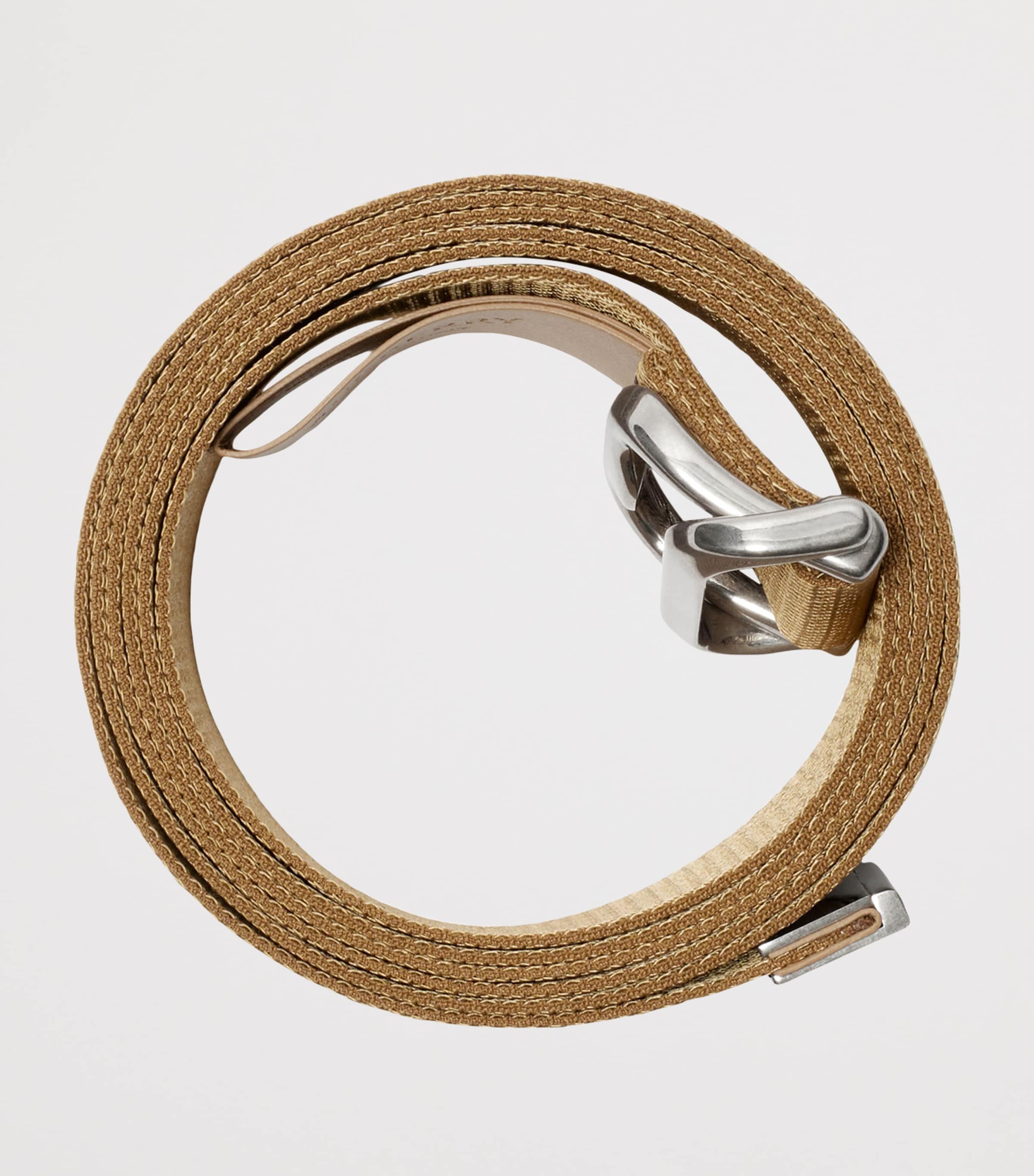 Woven Check Belt SAND Image 4