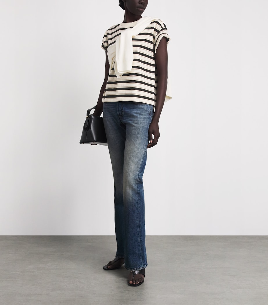 Rag & Bone Womens Cotton Stripe Kelly T-Shirt Creammulti Image 2