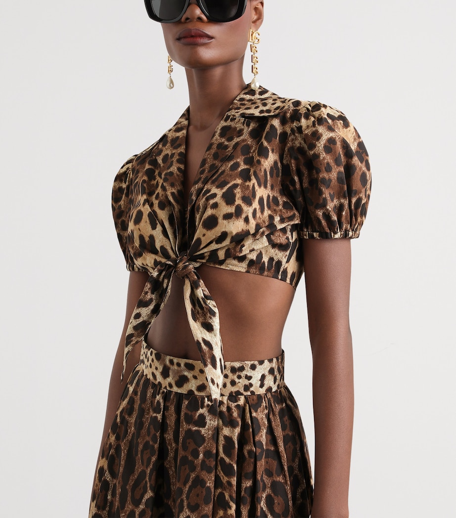 Dolce&Gabbana Womens Cotton Leopard Print Shirt Leo New Image 4