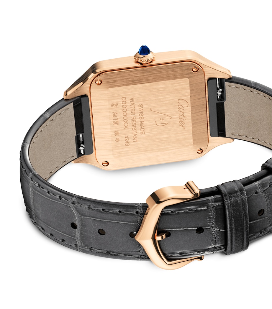 Cartier Rose Gold Santos-Dumont Watch 27.5mm Grey Image 4