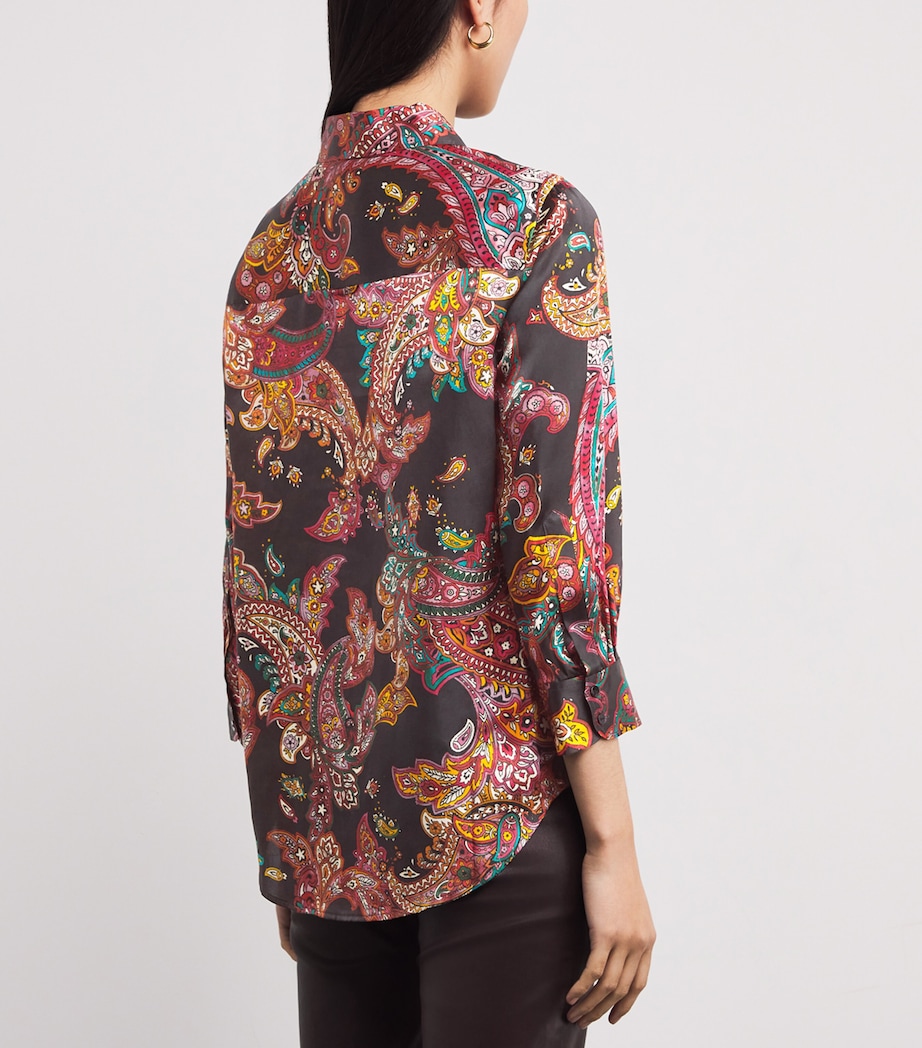 Silk Paisley Dani Blouse BLK MLTI PAISLEY SCR Image 4