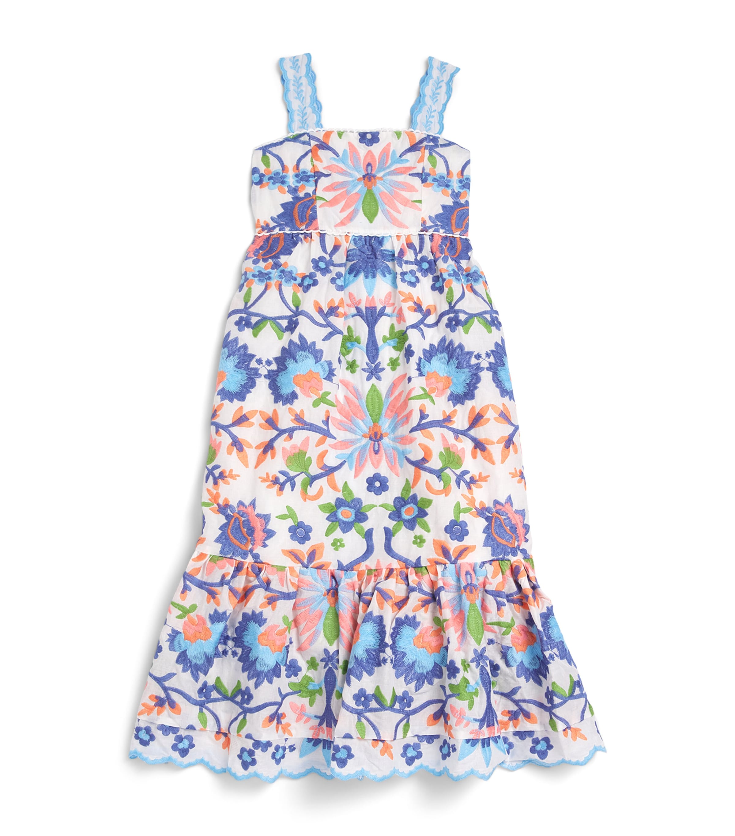 MARLO COTTON EMBROIDERED JOANNA MAXI DRESS