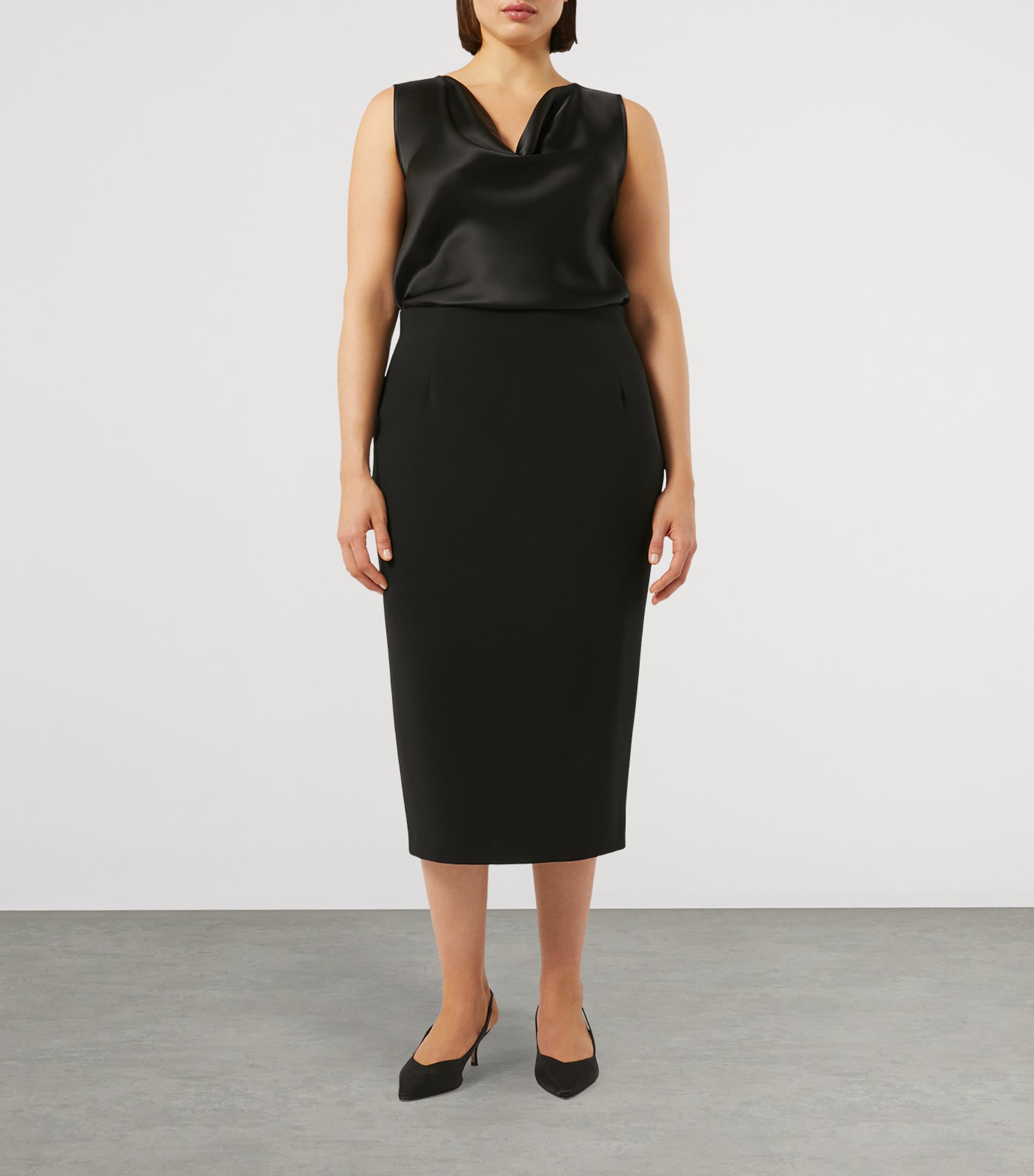 Cady Pencil Midi Skirt BLACK Image 2