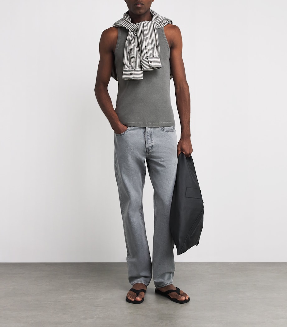 Ribbed Viggo Tank Top PEWTER WASH MID GREY Image 2